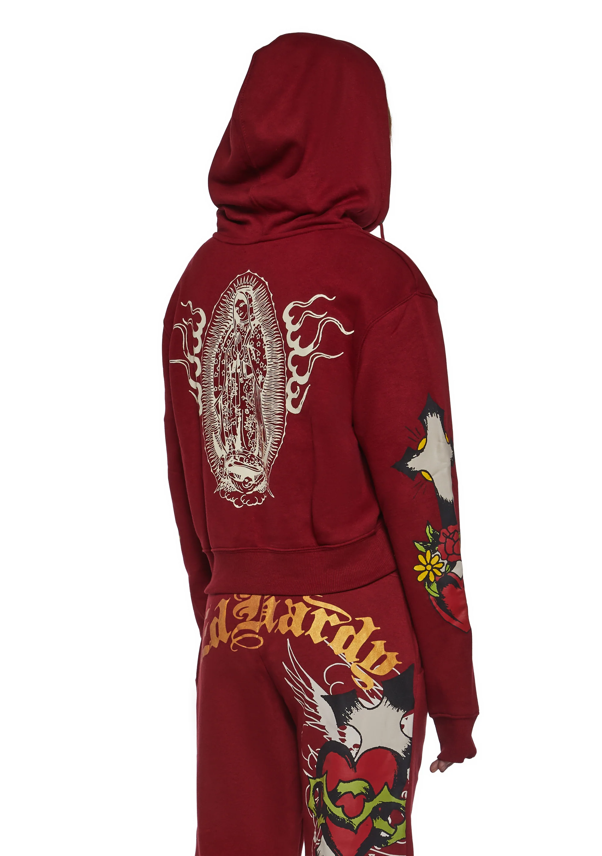 Sacred Heart Zip Front Hoodie - Image 4