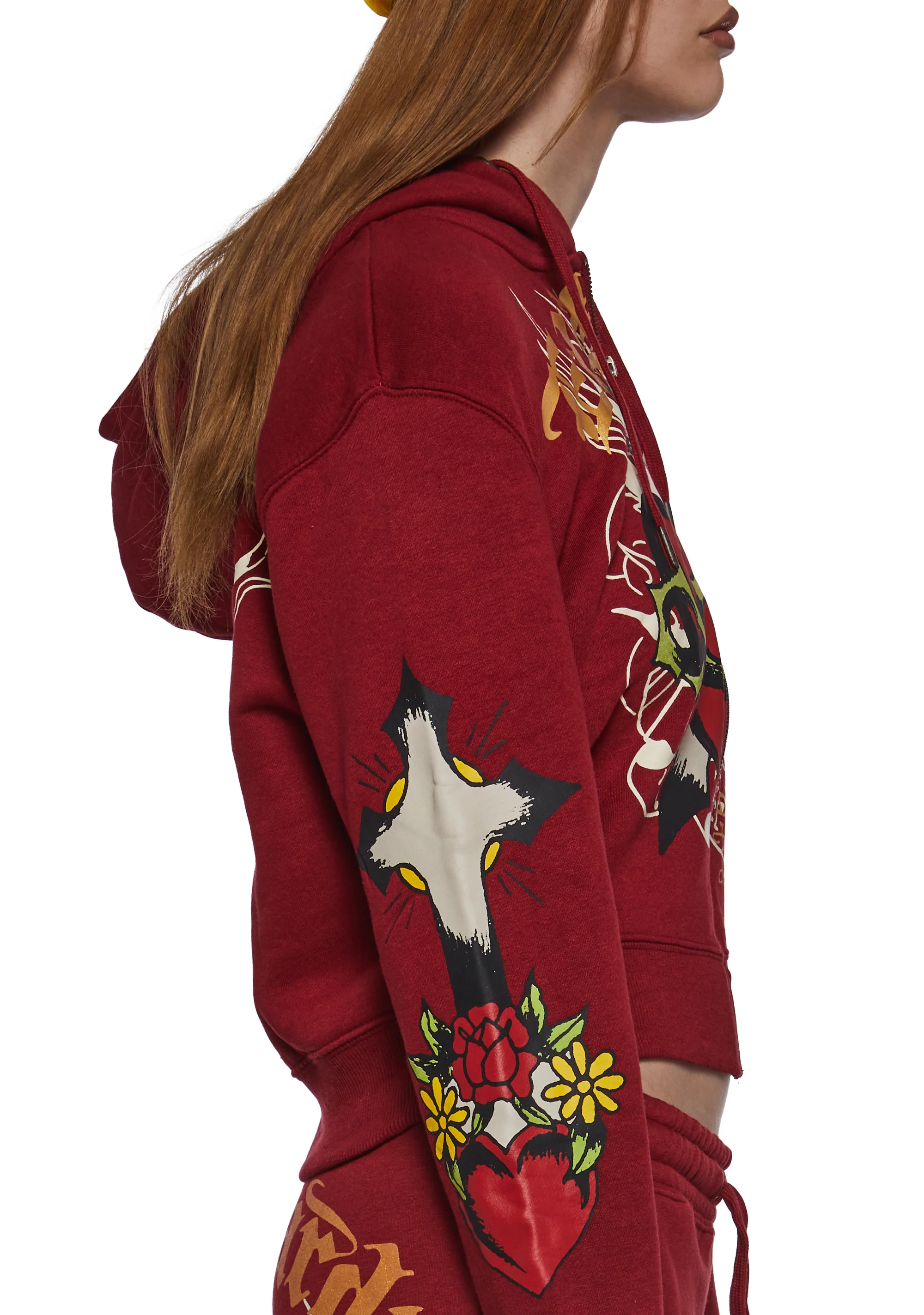 Sacred Heart Zip Front Hoodie - Image 7