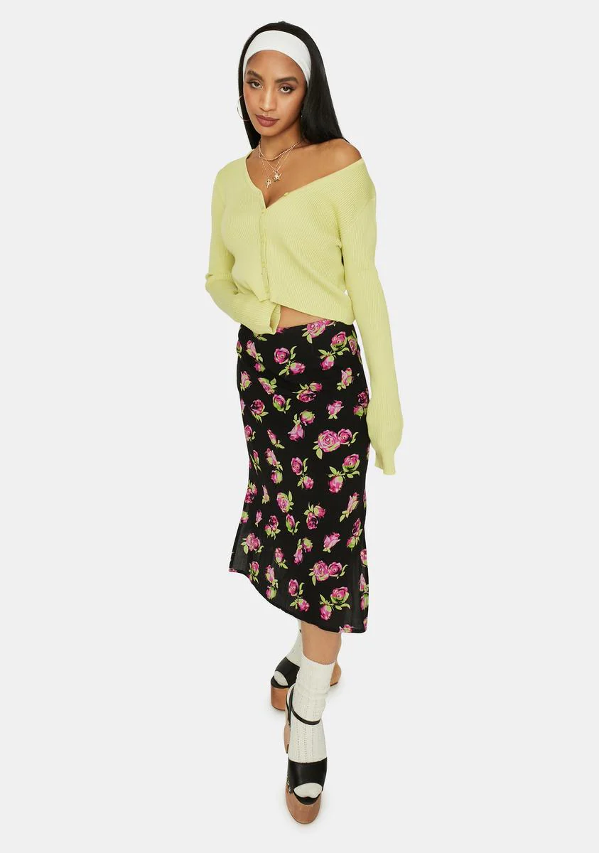 Sage Find Paradise Ribbed V-Neck Cardigan - Image 3