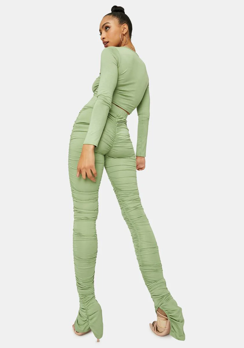 Sage Know My Value Ruched Pants Set - Image 4