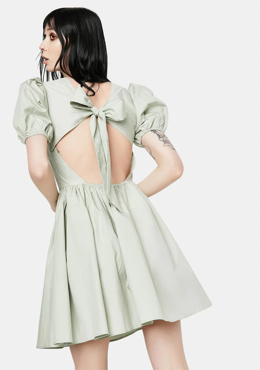 Sage Lara Puff Sleeve Mini Dress - Image 4