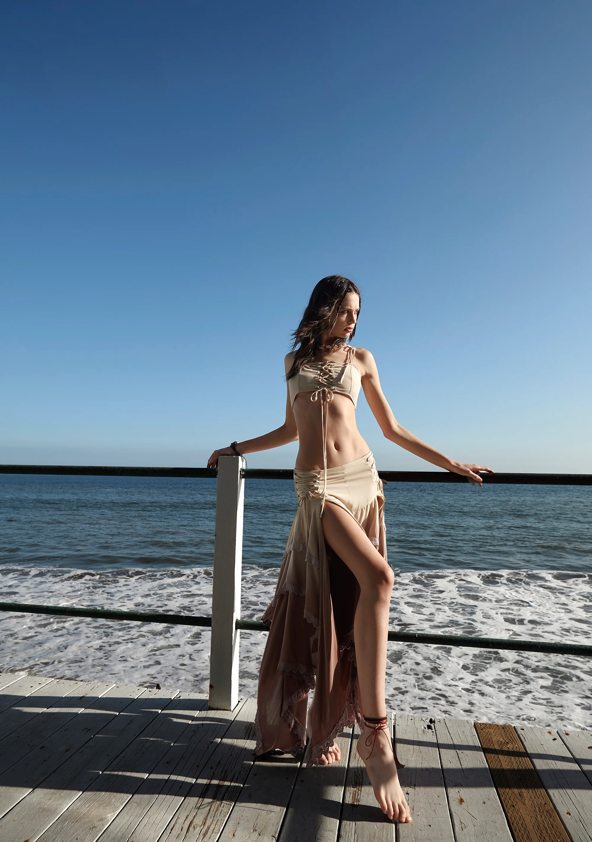 Sahara Wildflower Maxi Skirt Set - Brown - Image 4