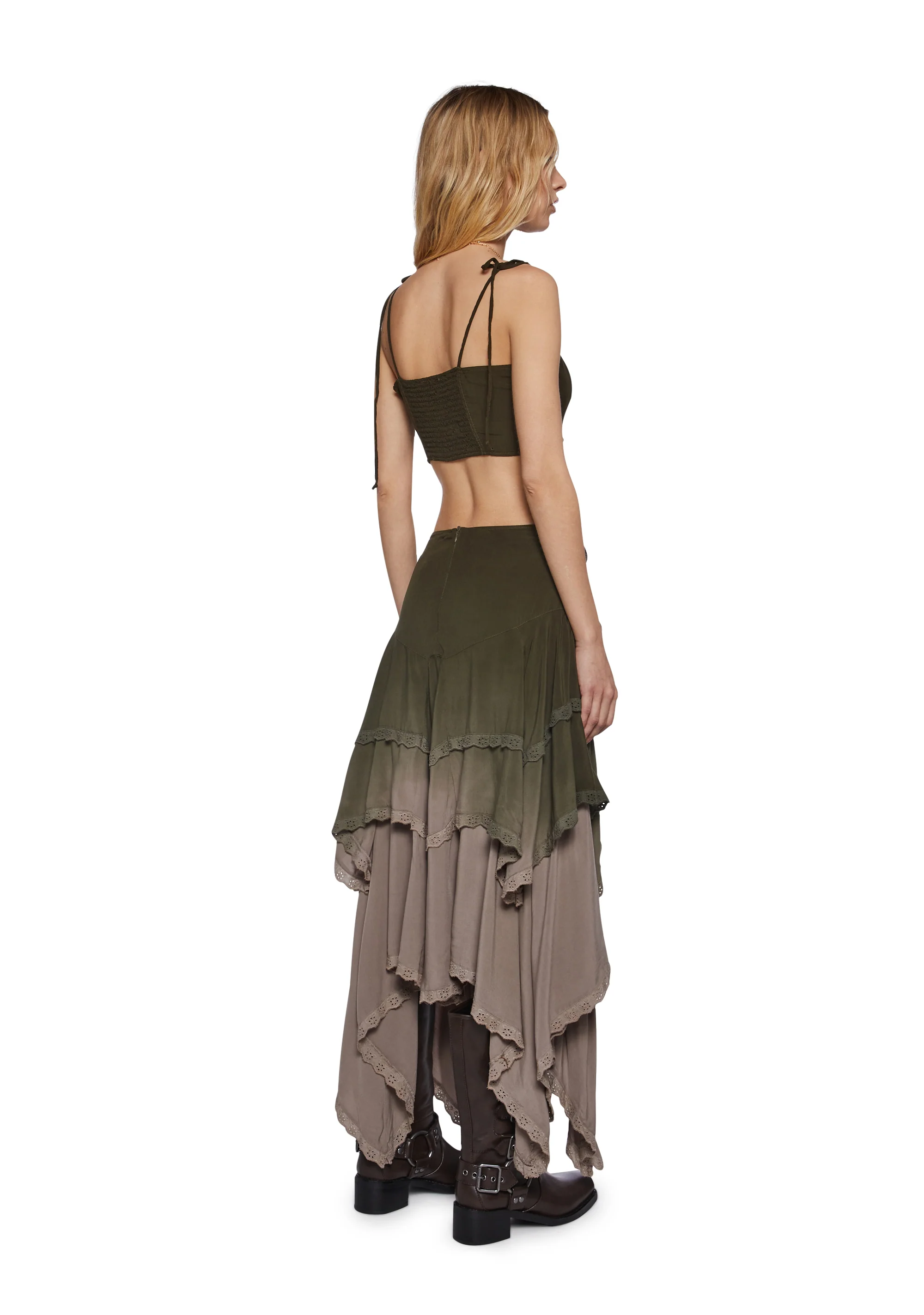 Sahara Wildflower Maxi Skirt Set - Green - Image 4