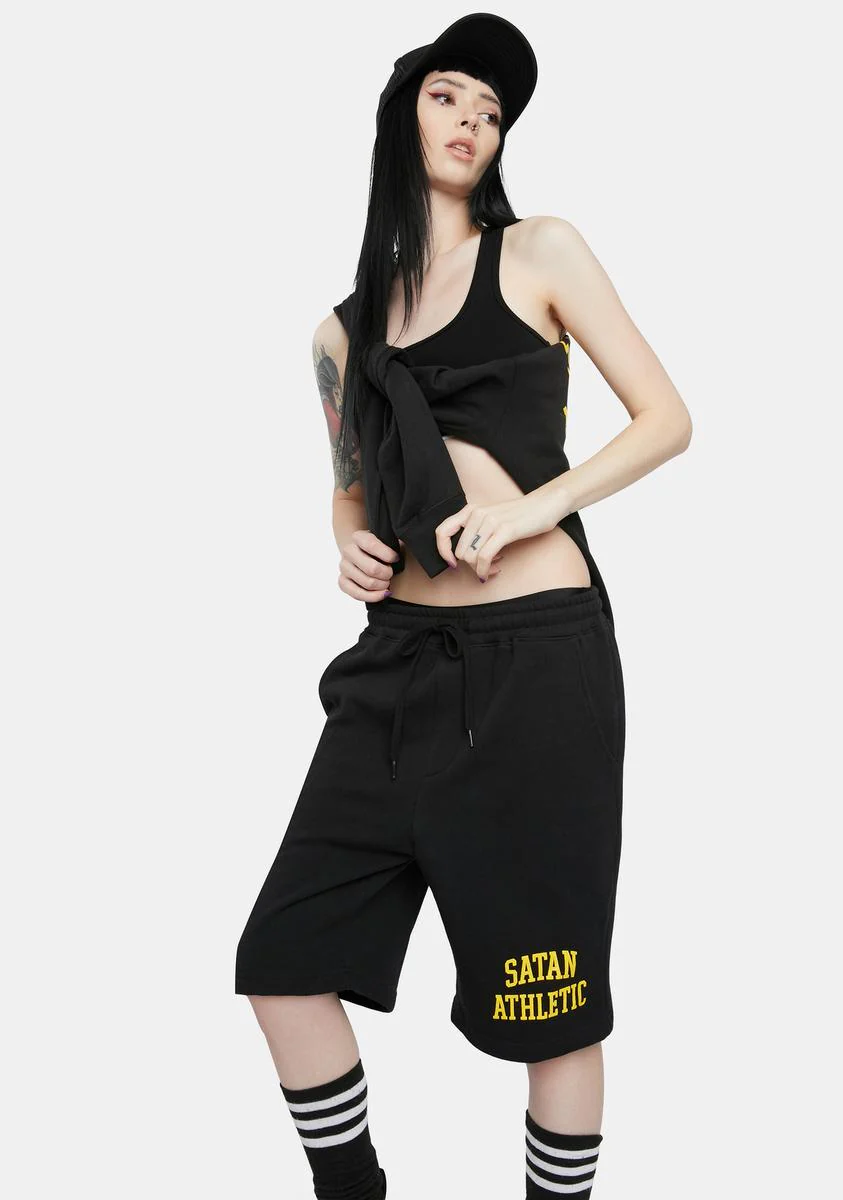 Satan Athletic Graphic Sweatshorts - Image 2