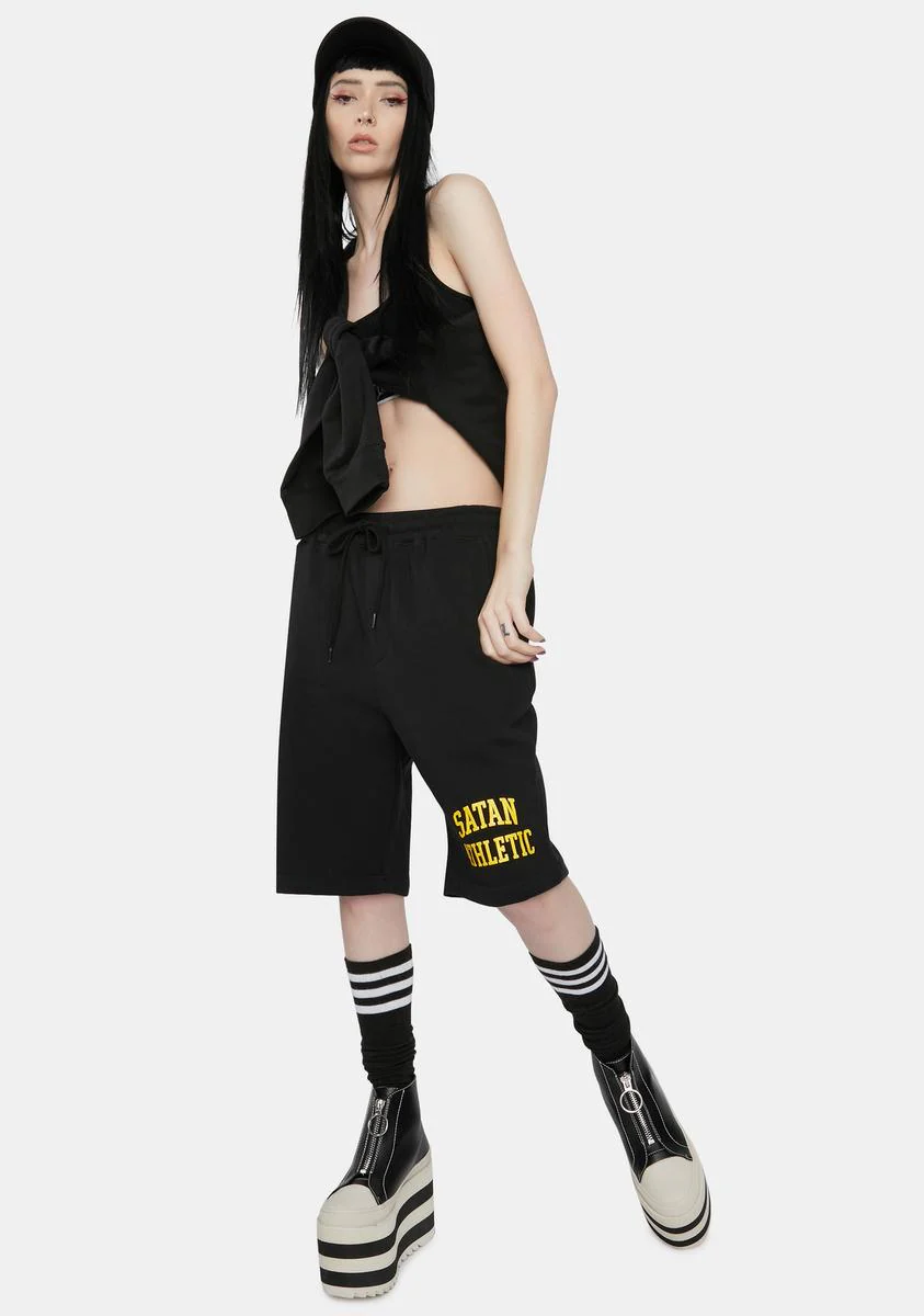 Satan Athletic Graphic Sweatshorts - Image 3