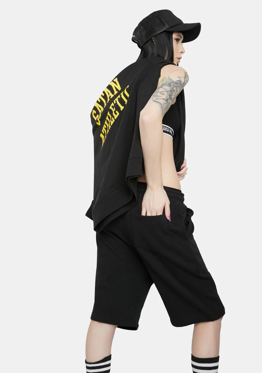 Satan Athletic Graphic Sweatshorts - Image 4