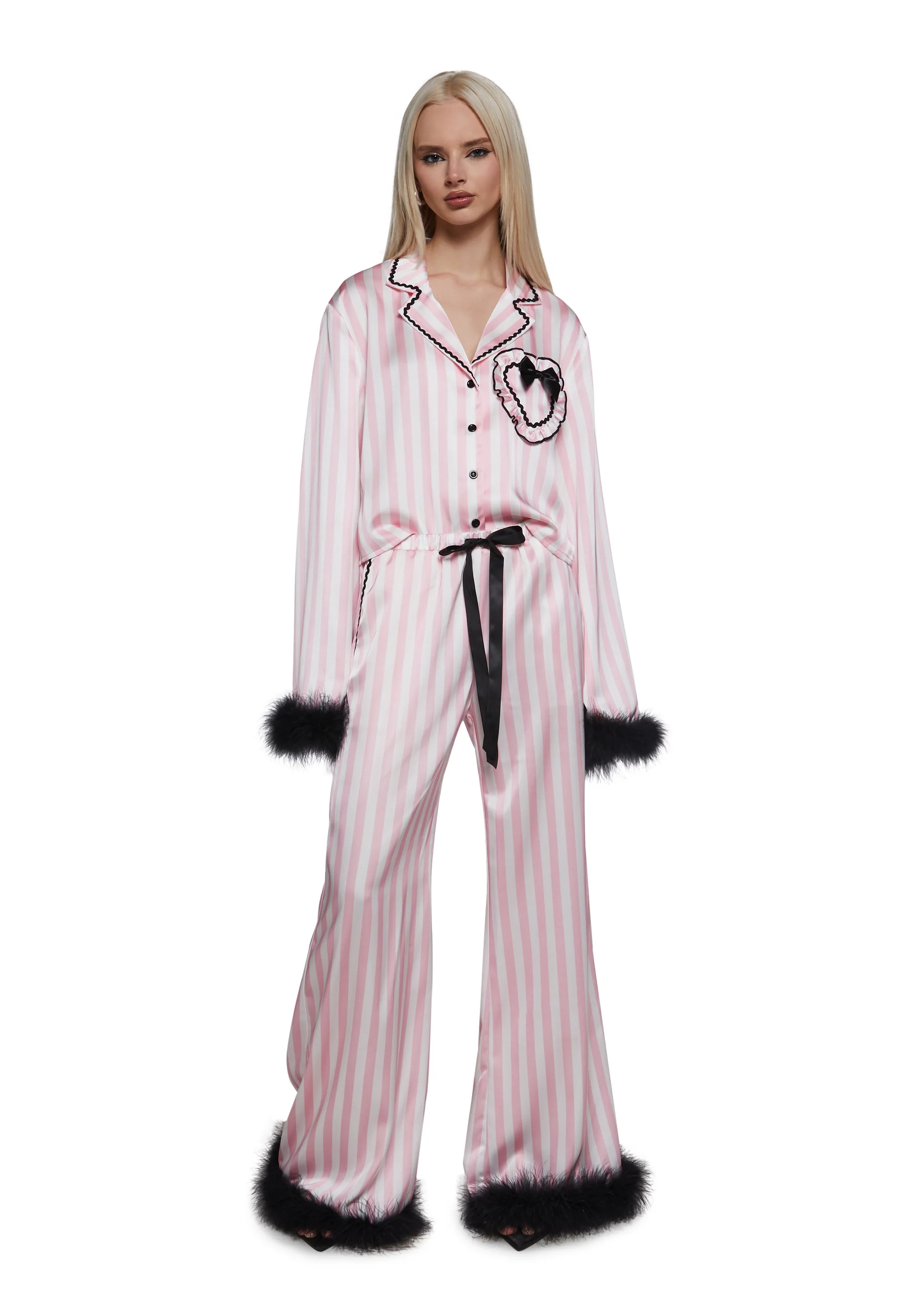 Retro Cutie Satin Sleep Pants - Image 2