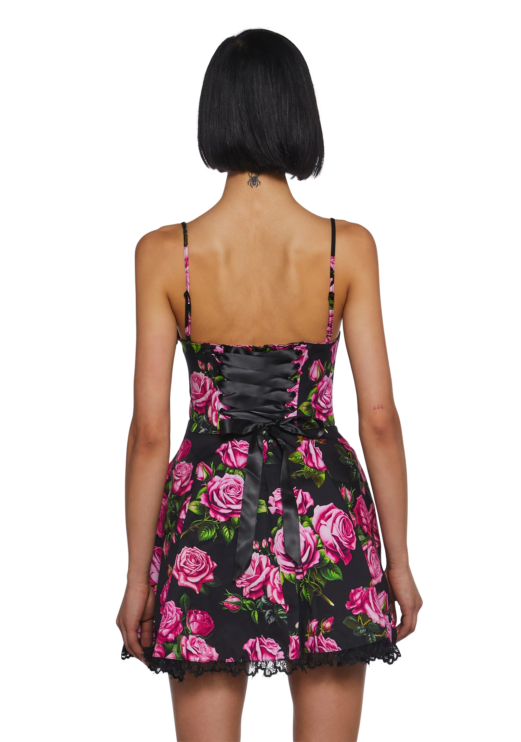 Scandal Sheet Mini Dress - Black Floral - Image 5
