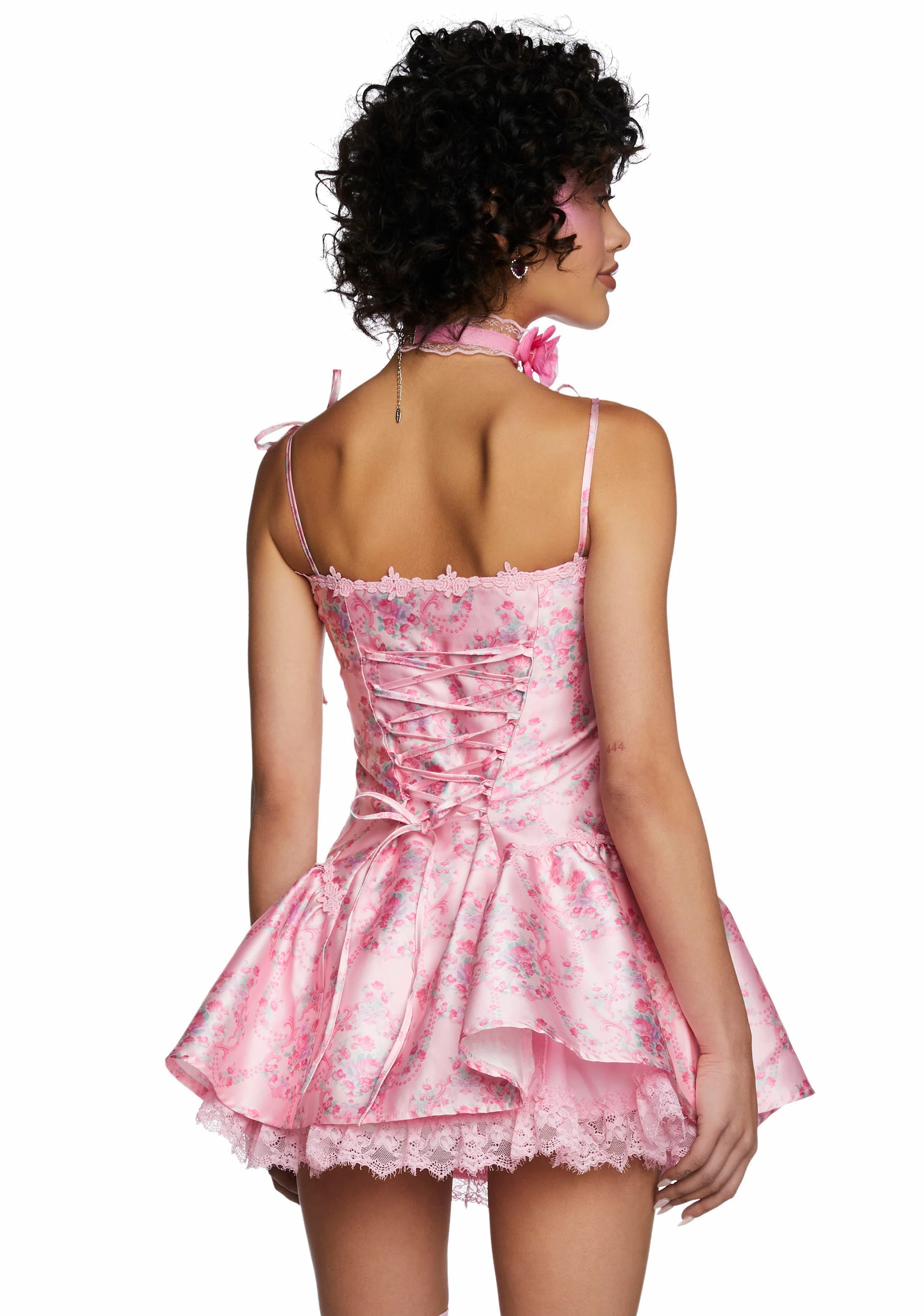 Scandal Sheet Taffeta Dress - Pink - Image 3