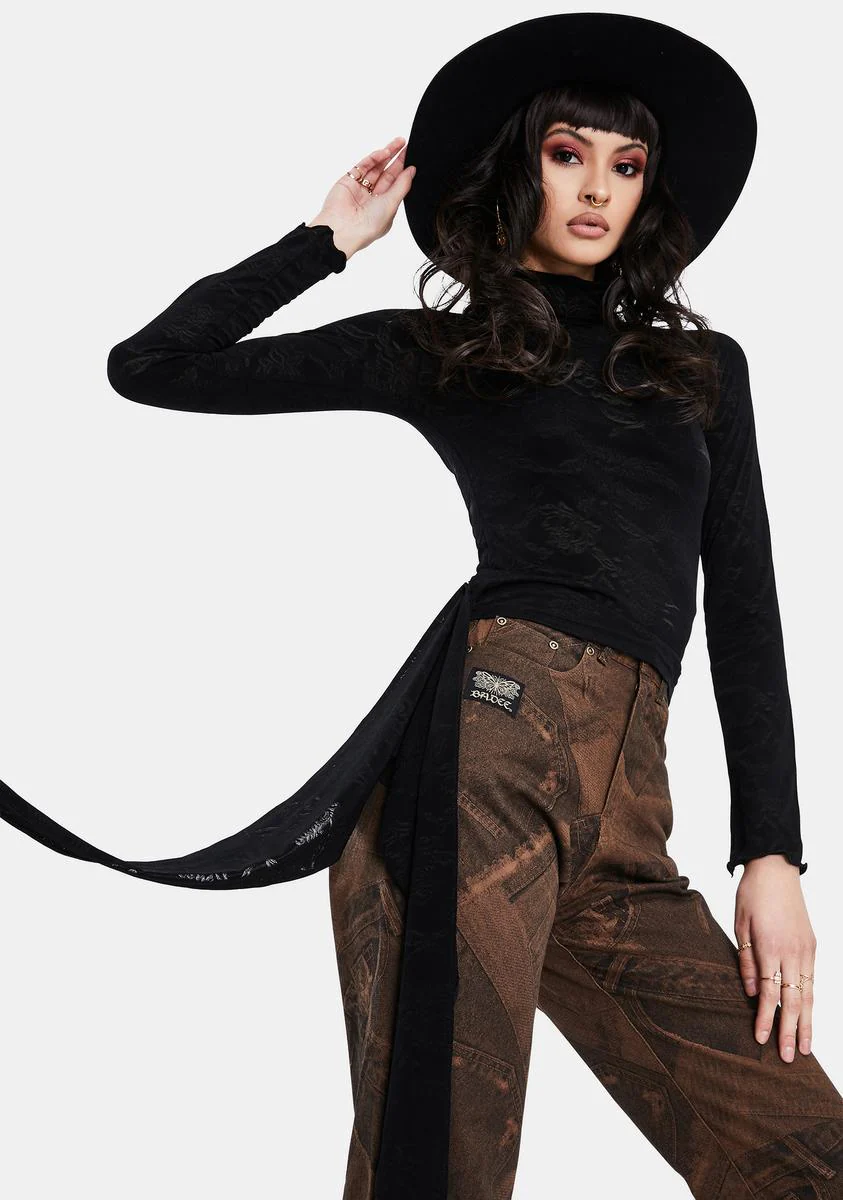 Scarf Layered Mesh Top - Image 2