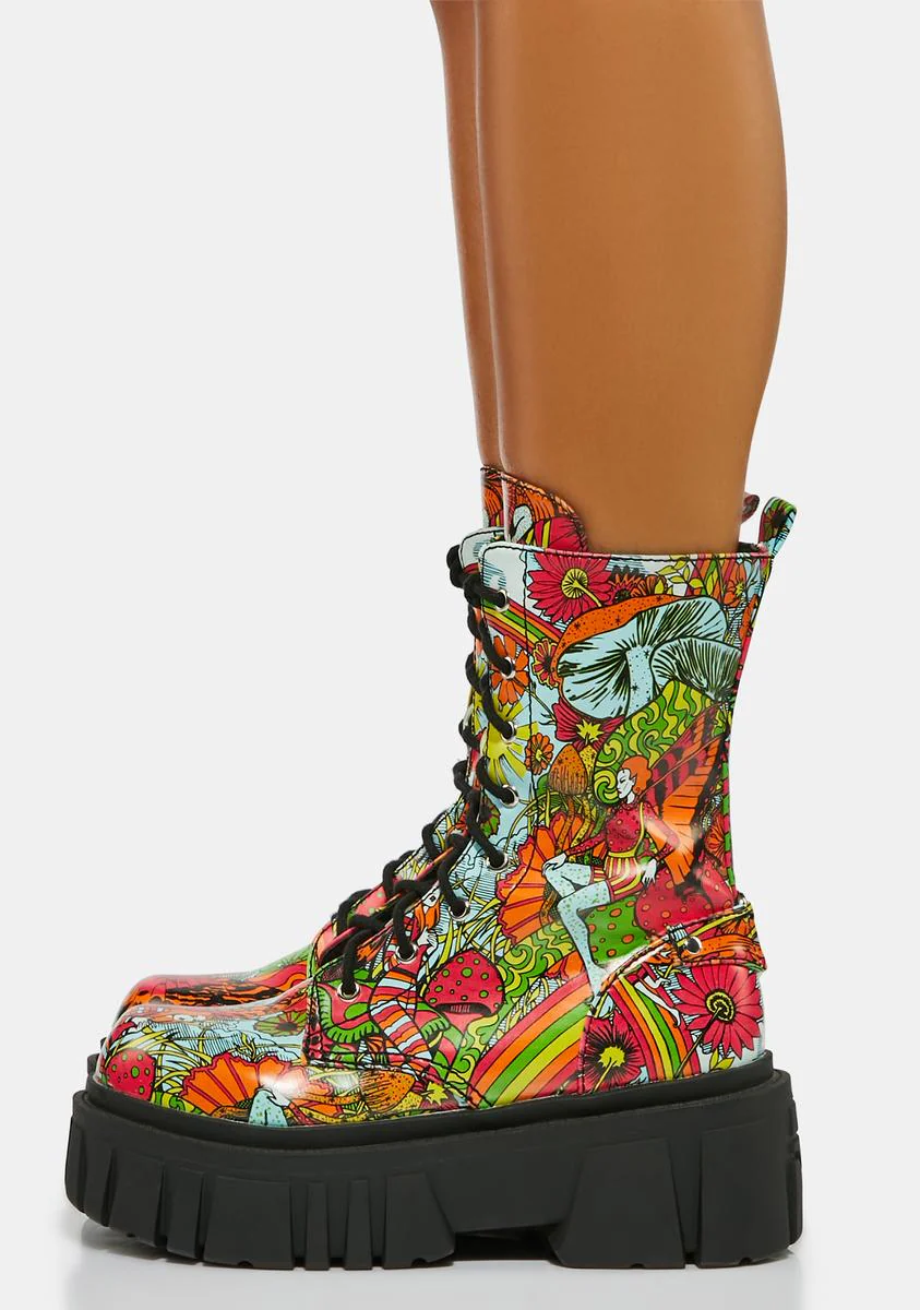 Scenic Route Combat Boots - Rainbow - Image 2