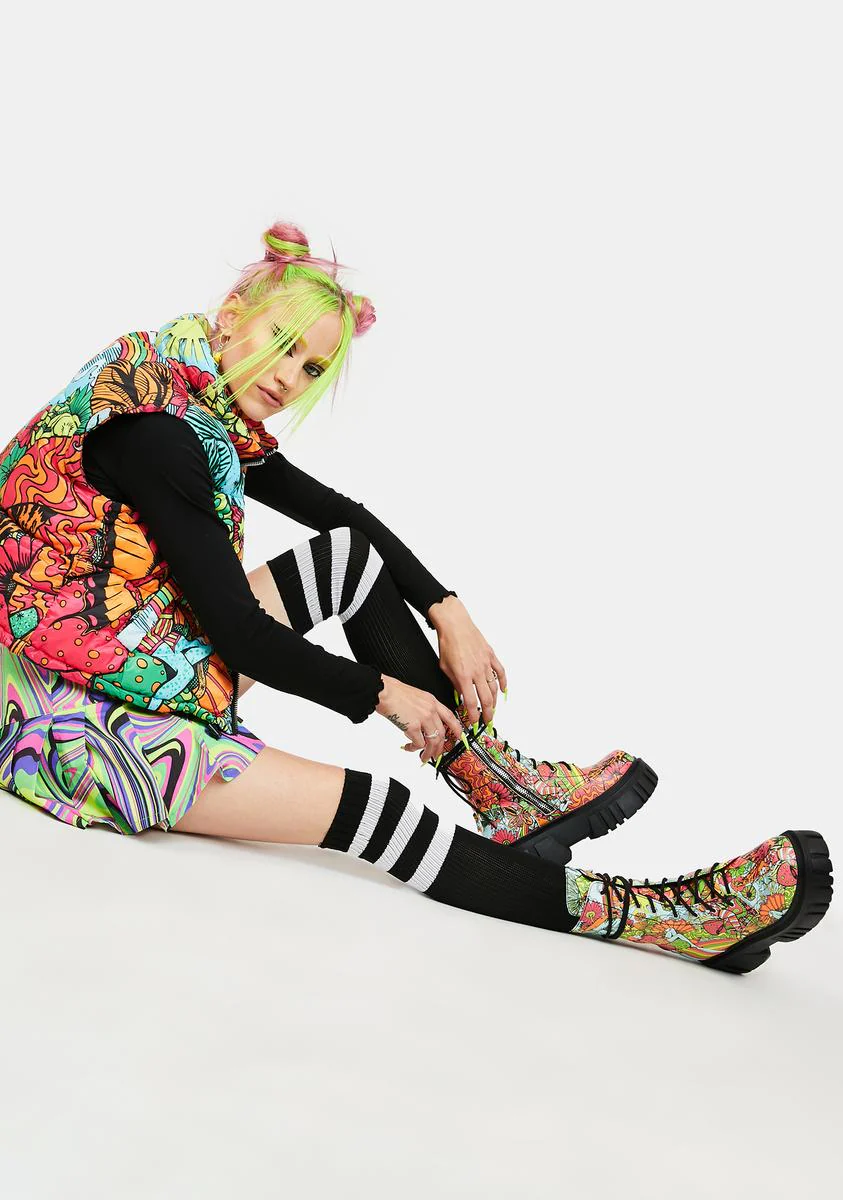 Scenic Route Combat Boots - Rainbow - Image 5