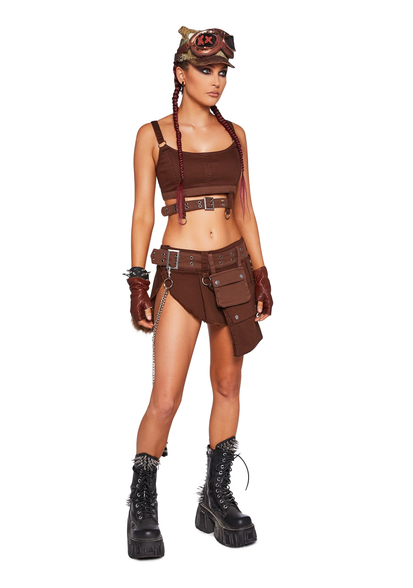 Scorched Earth Utility Bra Top - Brown - Image 2