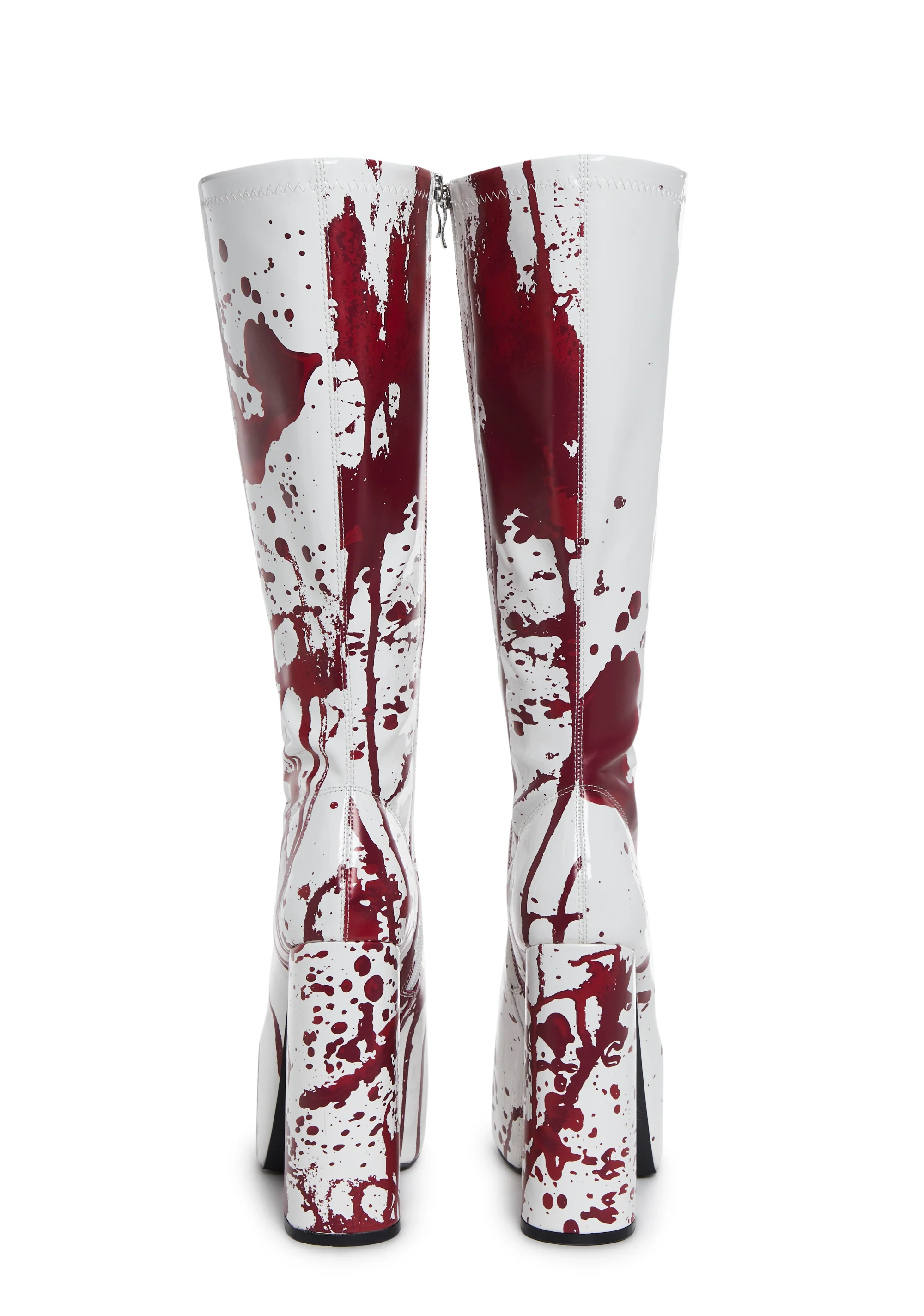 Scream Queen Gogo Boots - White - Image 4