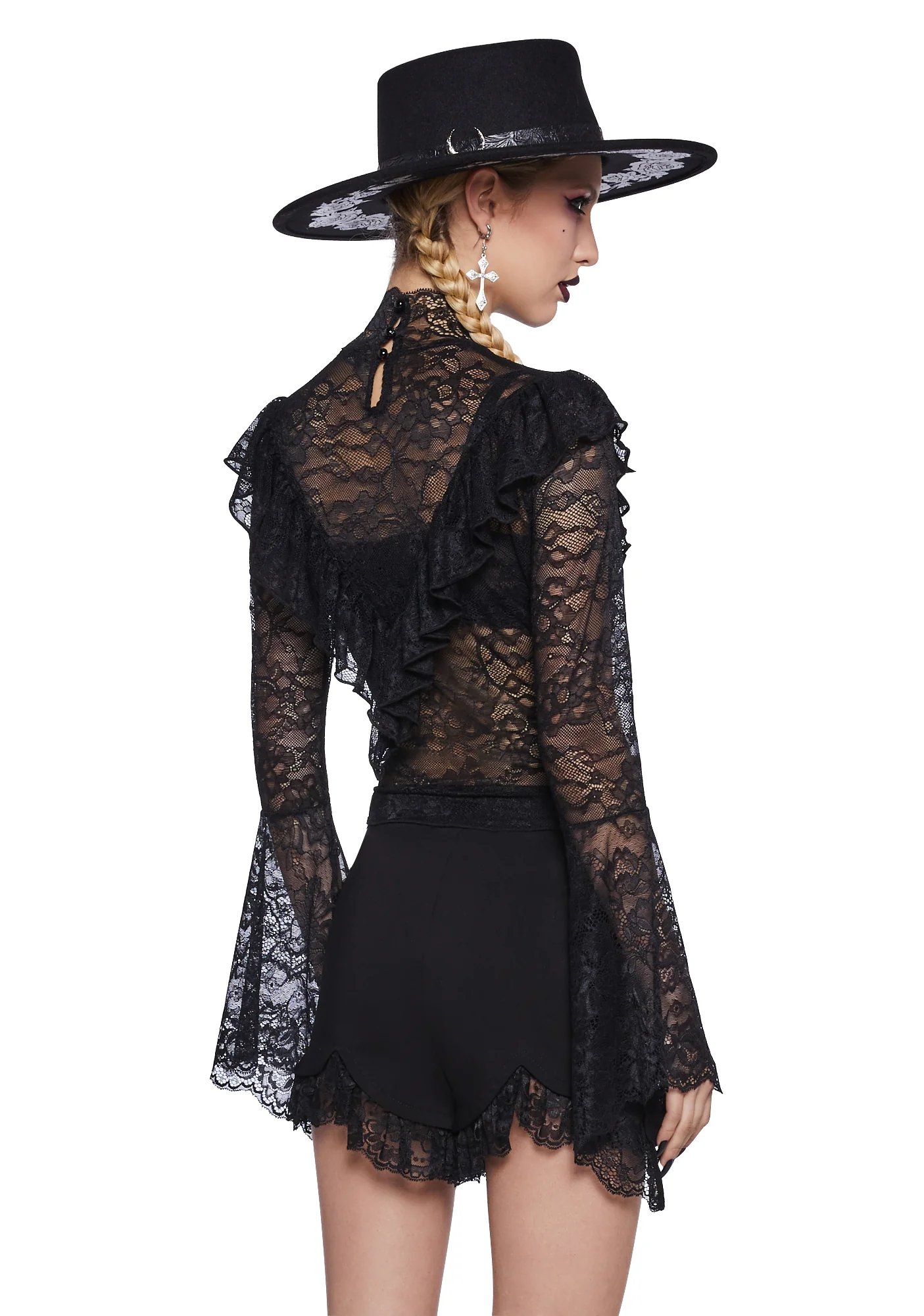 Sealing Spell Lace Blouse - Black - Image 4