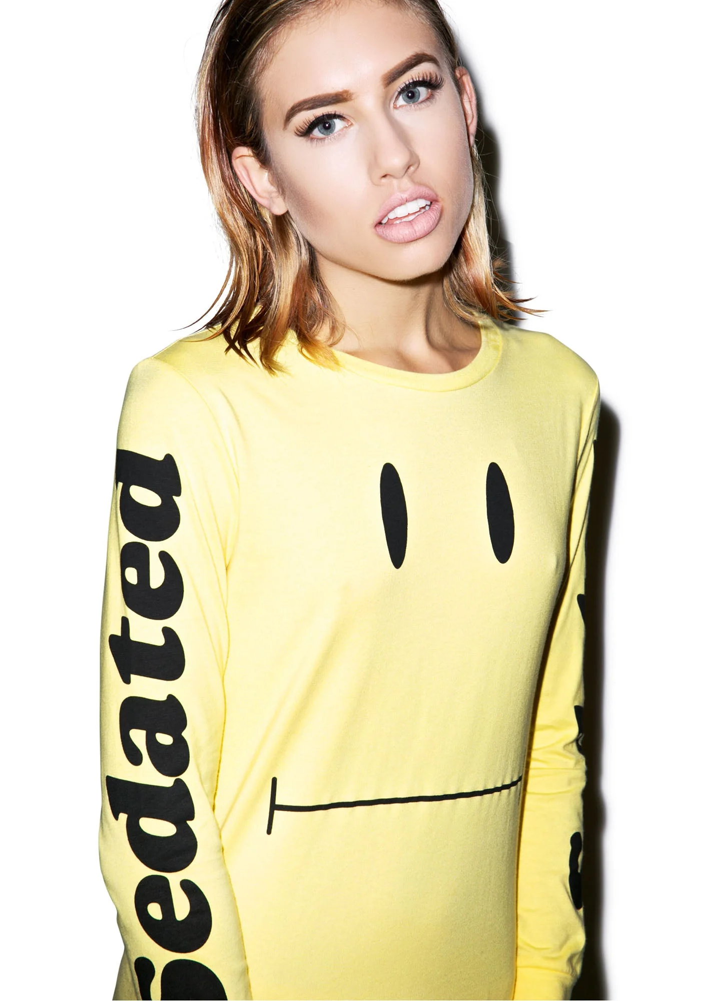Sedated Long Sleeve Tee - Yellow - Image 7