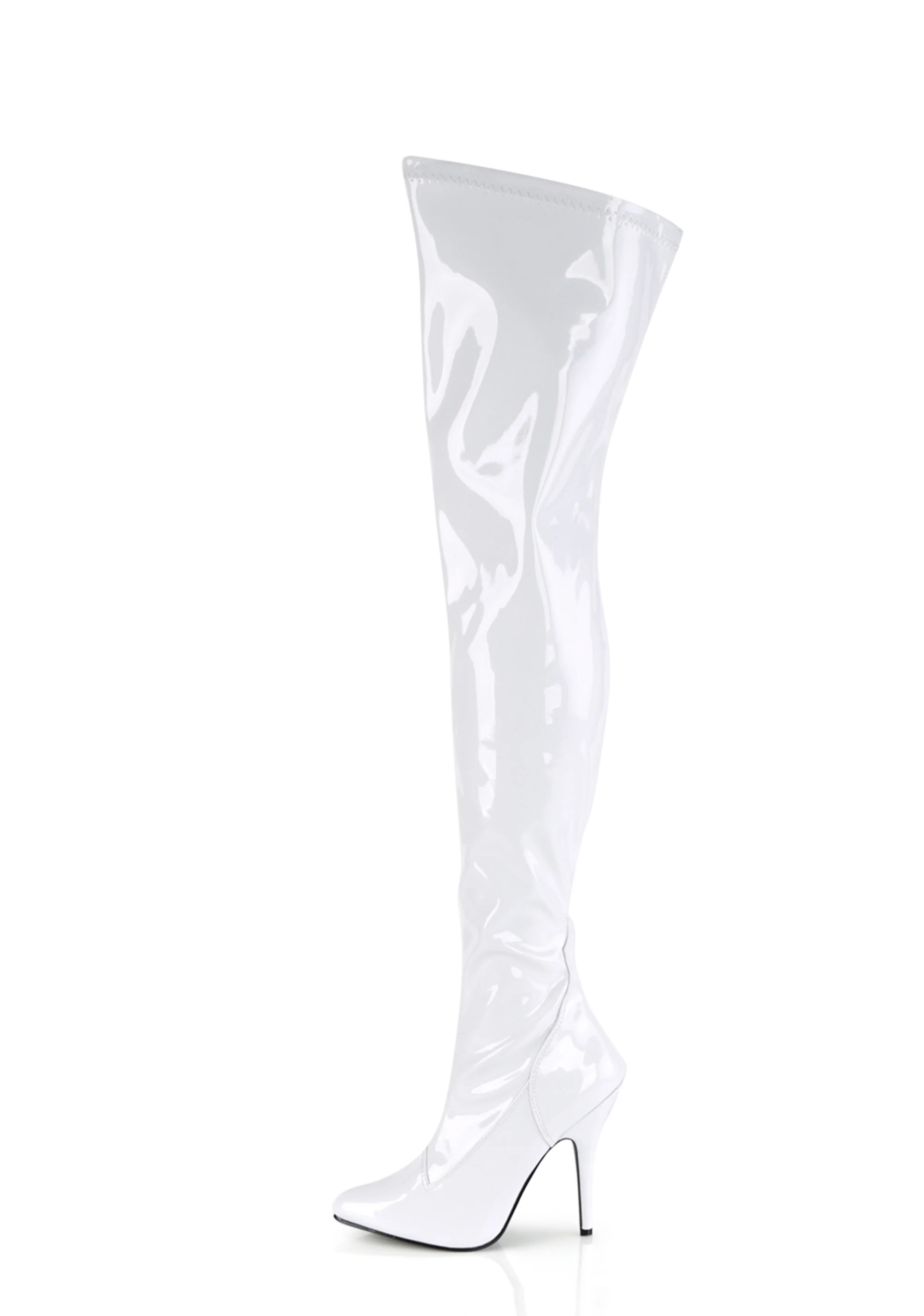 Seduce-3000 Thigh High Boots-White - Image 2