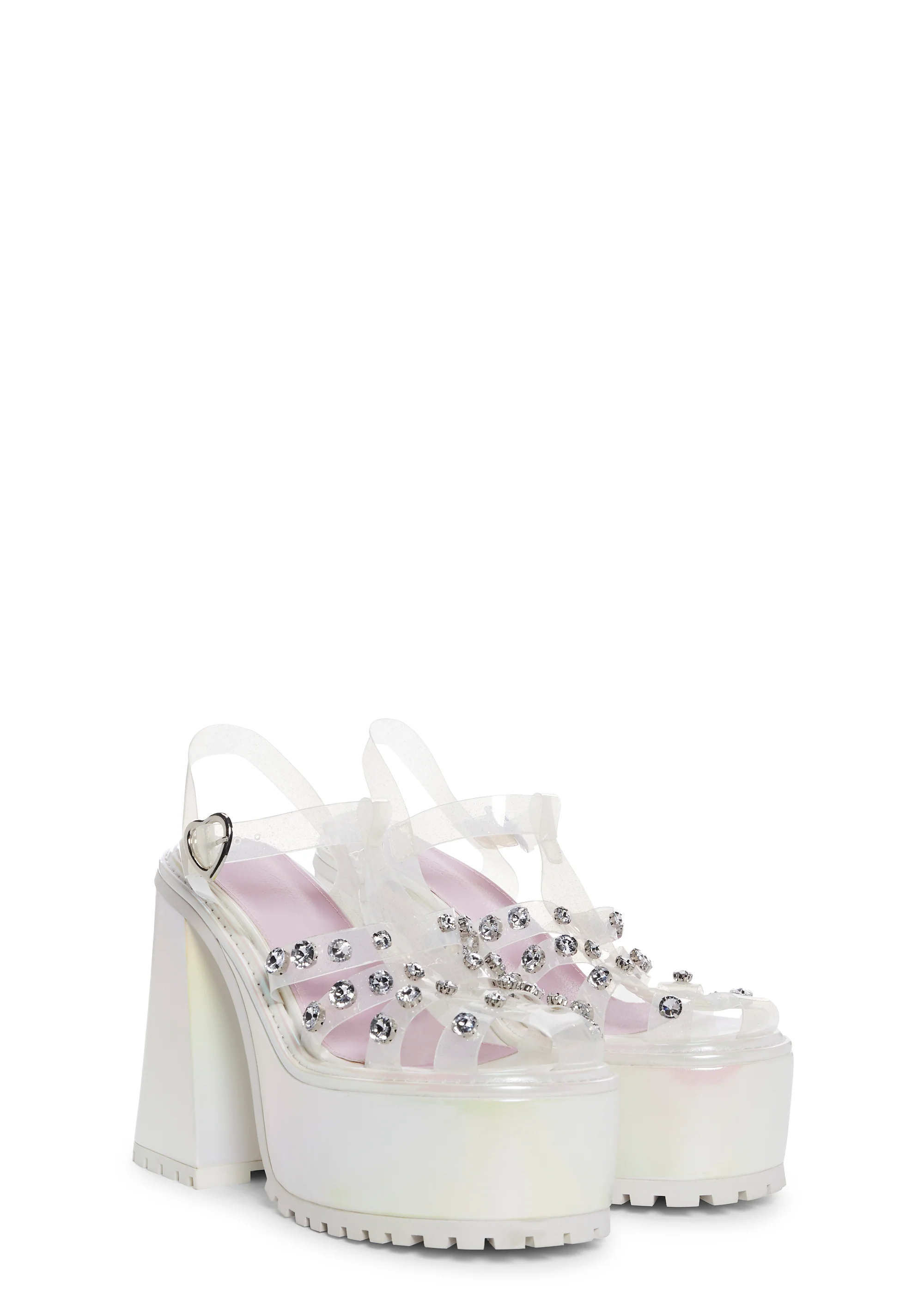 Self-Love Club Platform Heels - White - Image 4