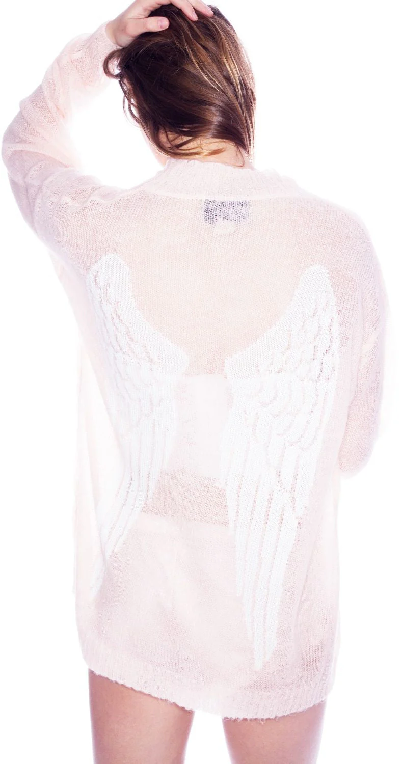 Send Me An Angel Manhattan Cardigan - Light Pink - Image 9
