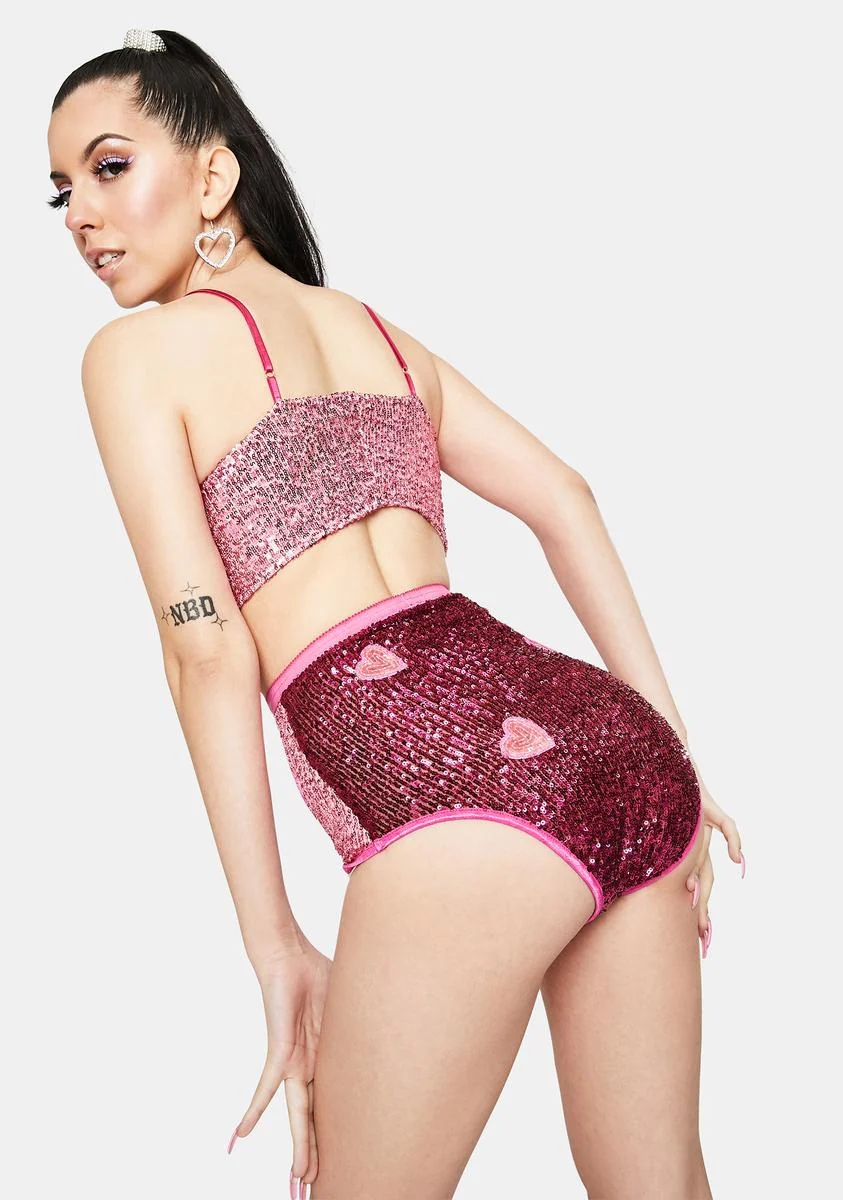 Sequin Heart High Waist Bottoms - Image 2
