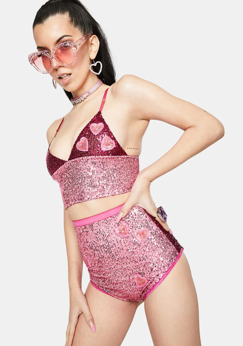 Sequin Heart High Waist Bottoms - Image 3