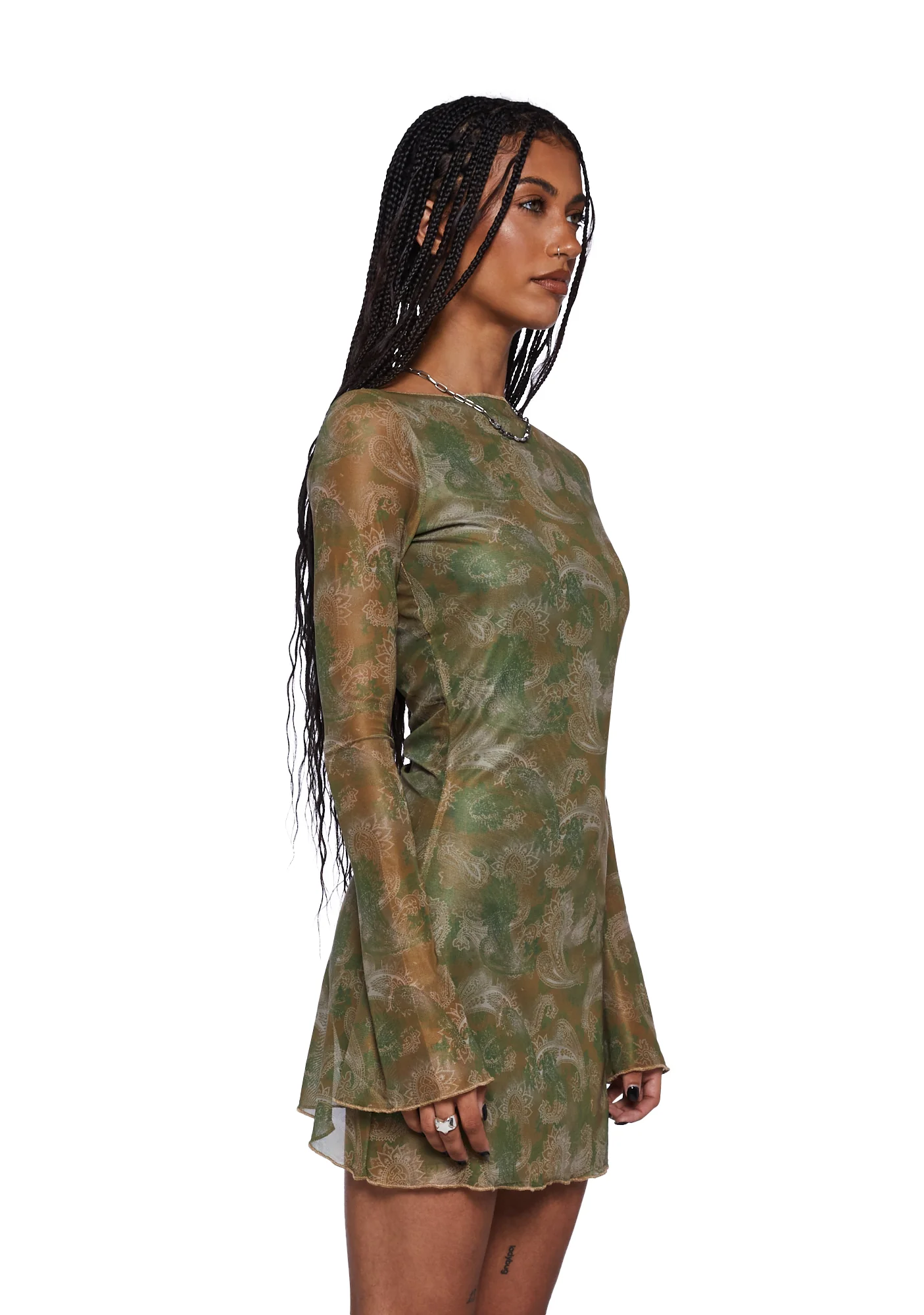 Sevila Mini Dress - Paisley Green - Image 3