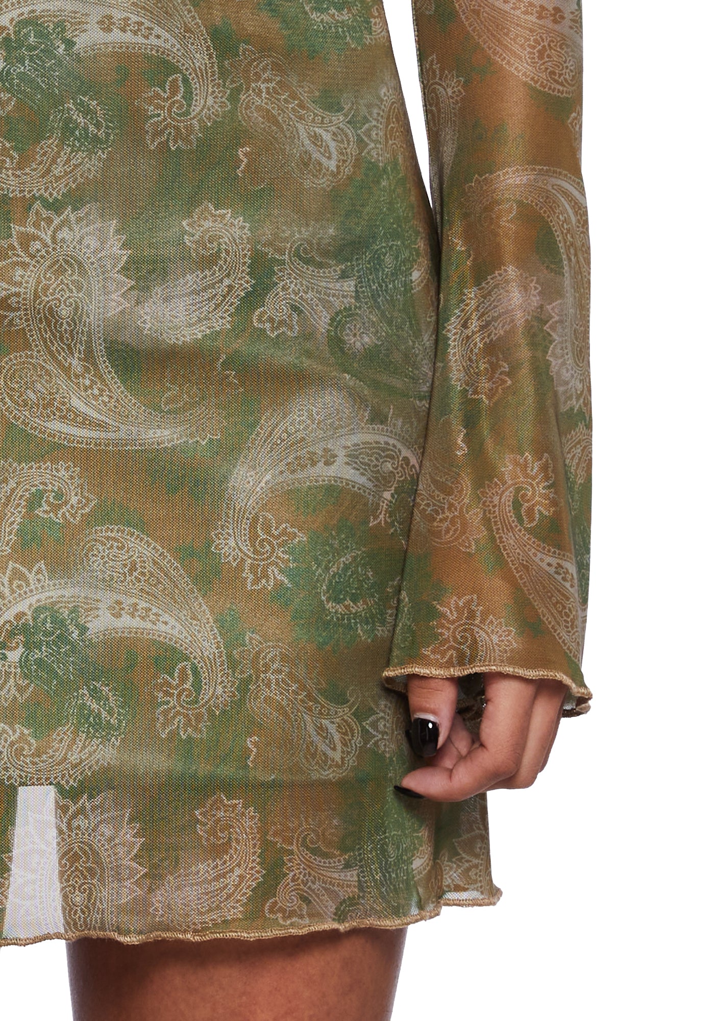 Sevila Mini Dress - Paisley Green - Image 5