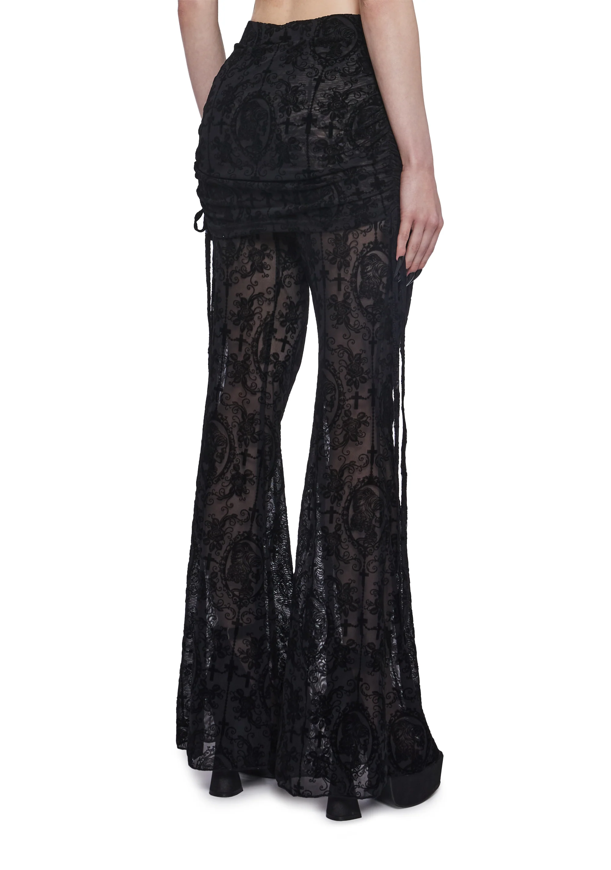 Victorian Goth Mesh Pants - Image 4