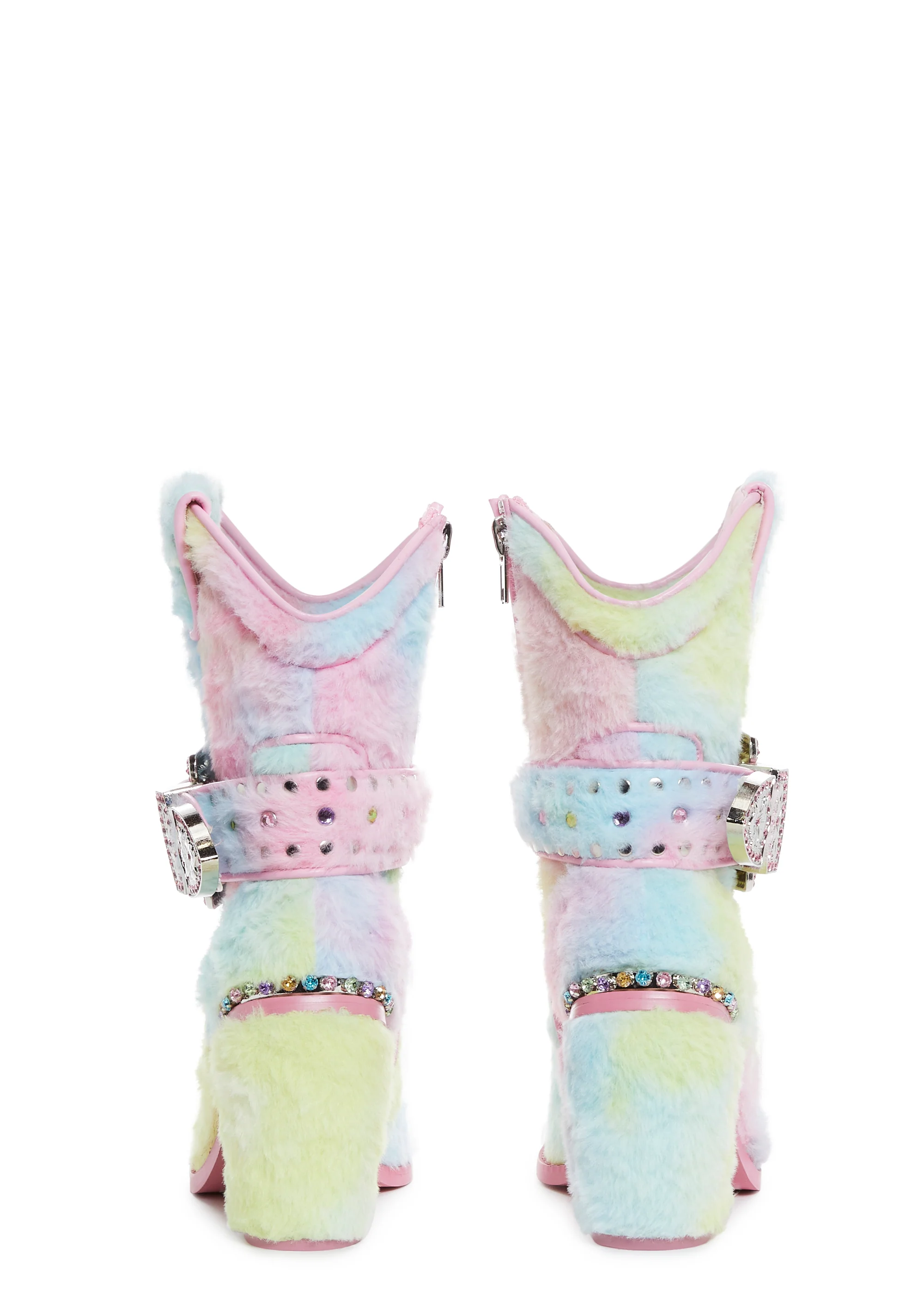 Sharp Sheriff Shine Cowboy Boots - Faux Fur - Image 4