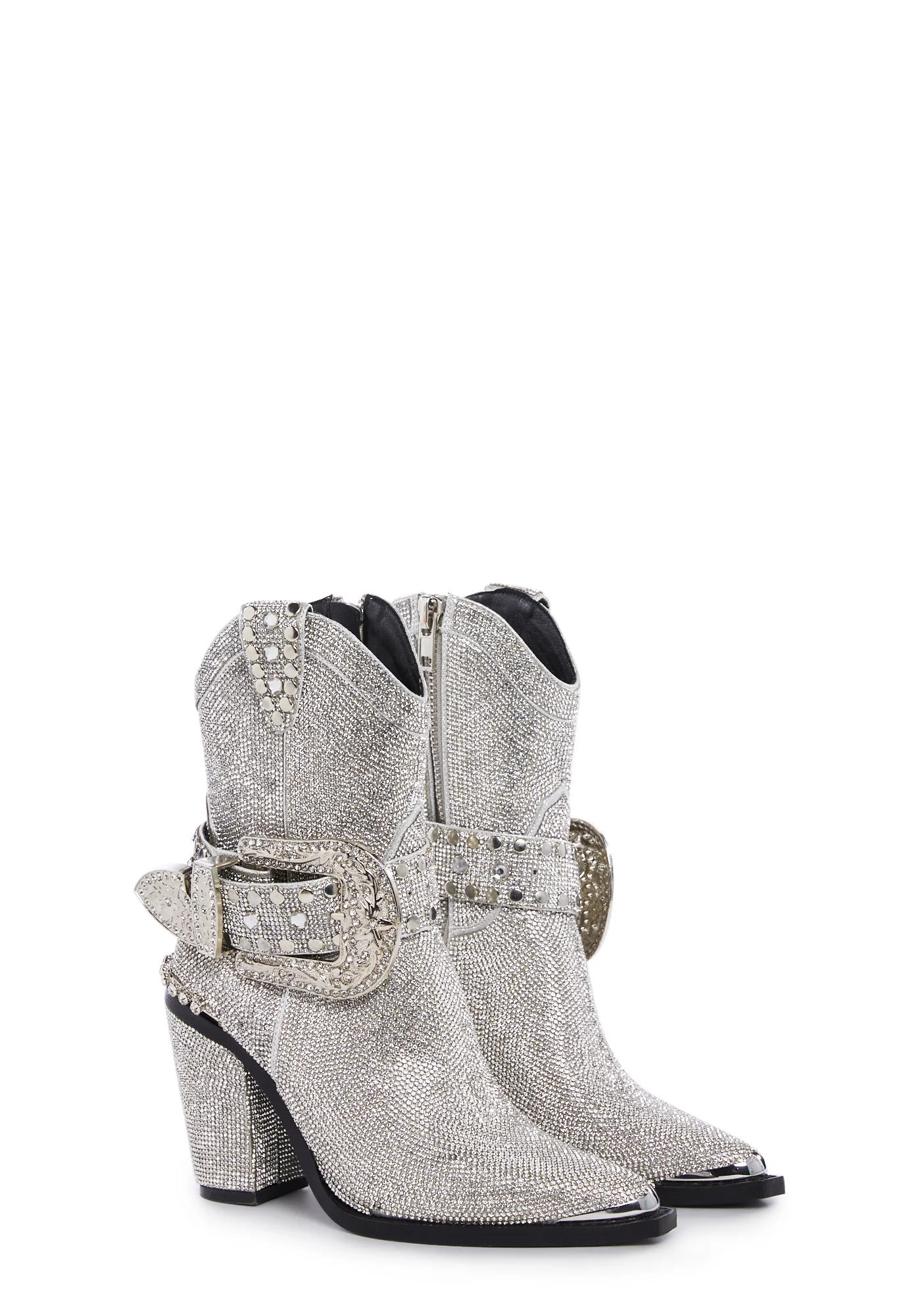 Sharp Sheriff Shine Cowboy Boots - Silver - Image 3