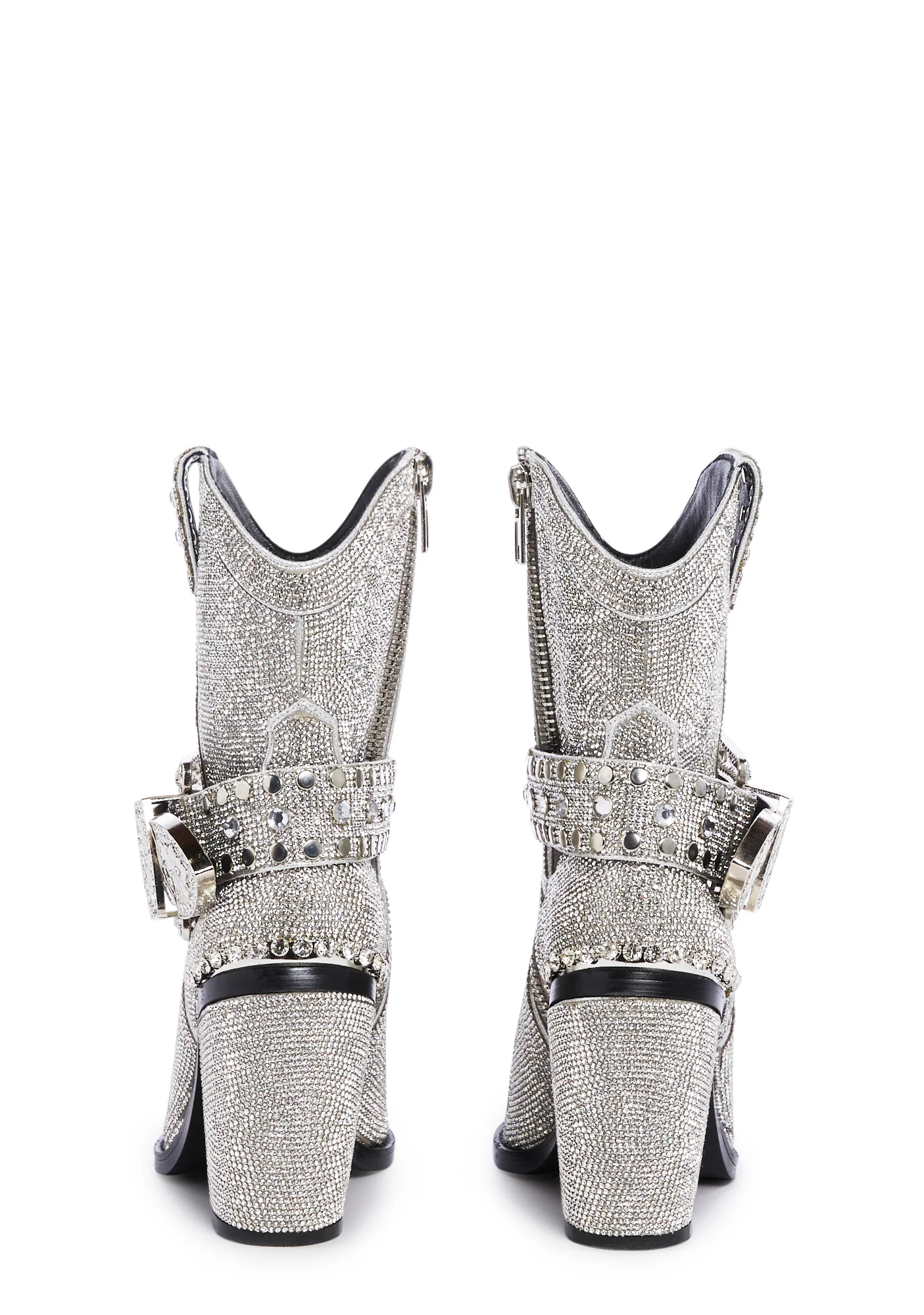 Sharp Sheriff Shine Cowboy Boots - Silver - Image 4