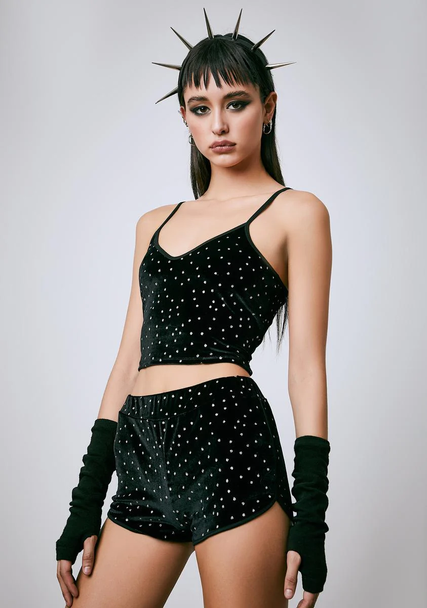 Shifting Gears Rhinestone Shorts Set - Image 2