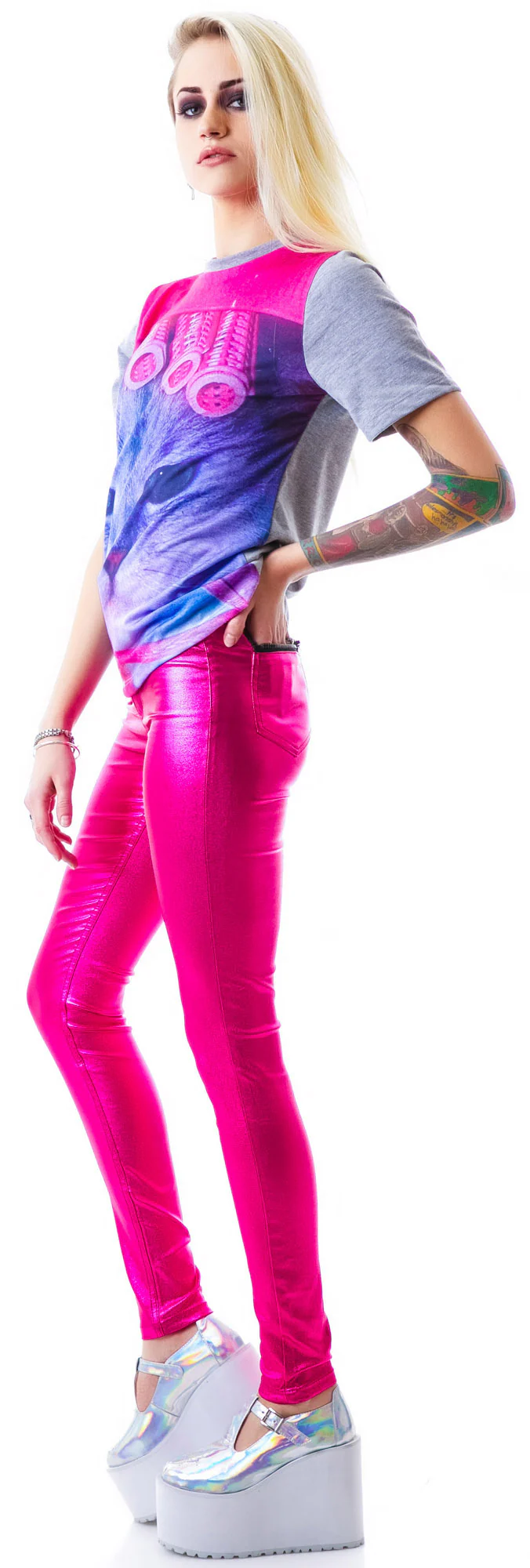 Shimmer Skinny Jeans - Image 10