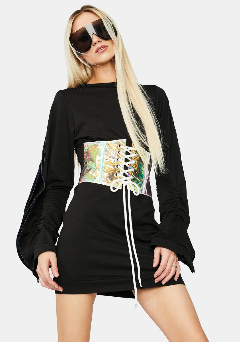 Shine Bright Holographic Corset Dress - Image 2
