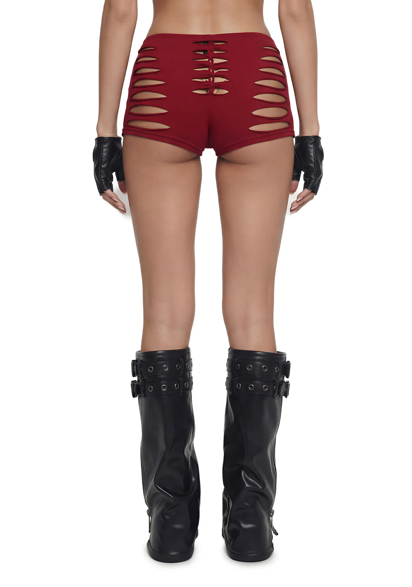 Shredded Shorts - Red - Image 3