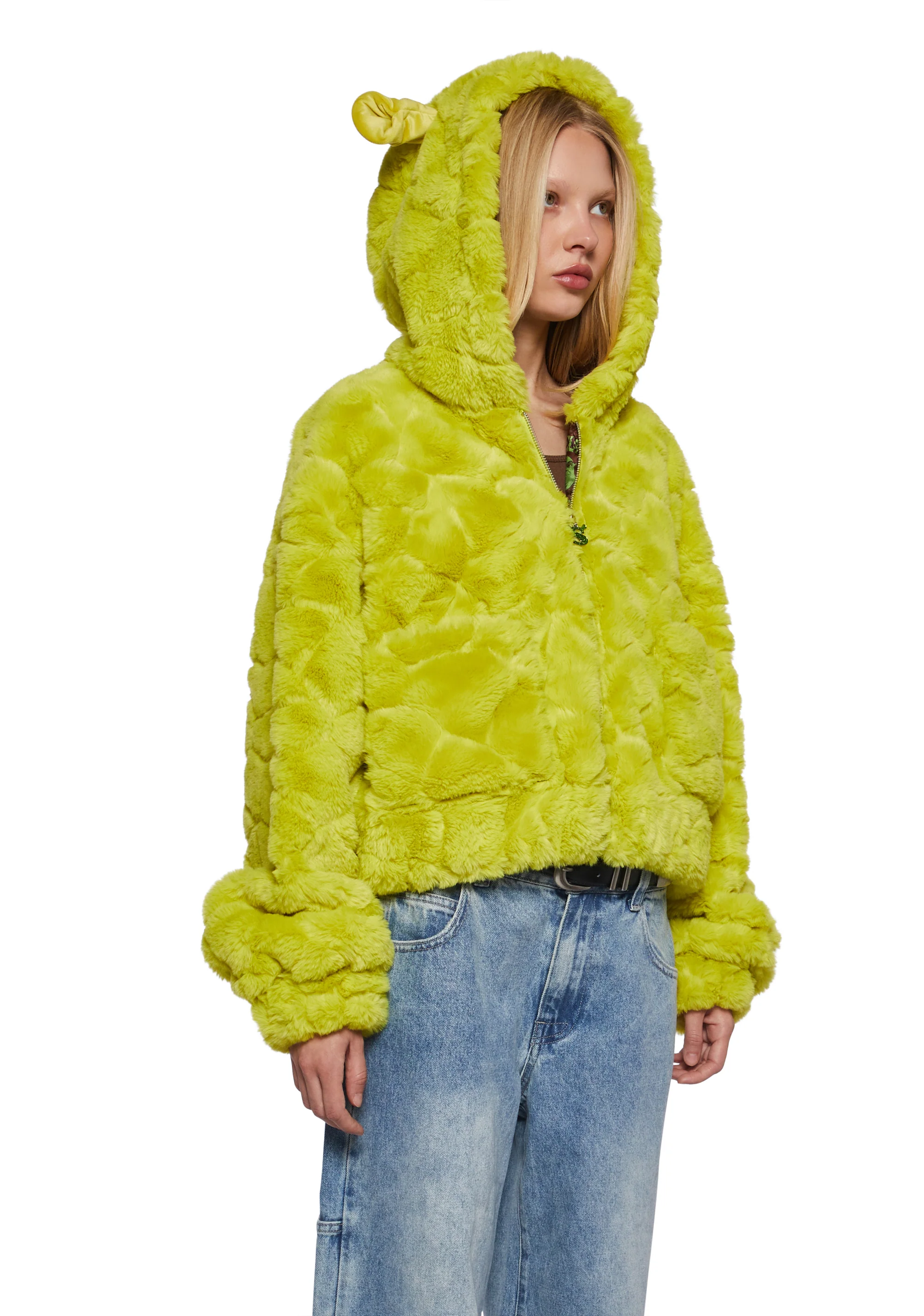 Ogre Chic Fuzzy Zip-Up Jacket - Image 3