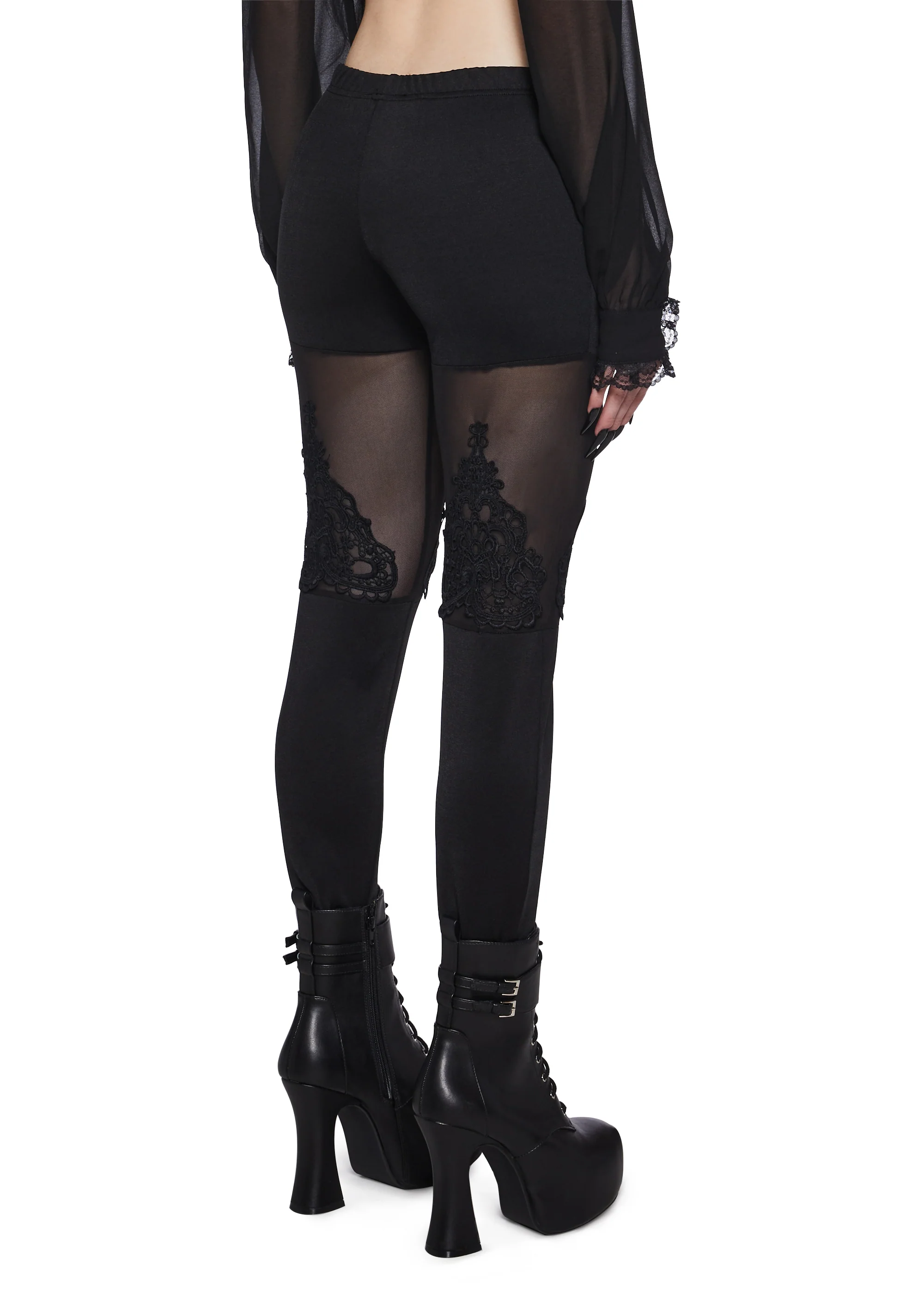 Silent Vigil Mesh Leggings - Image 4