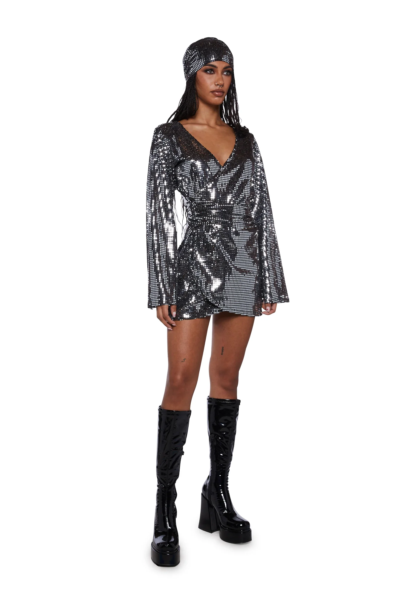 Silver Disco Fever Costume Set - Image 5