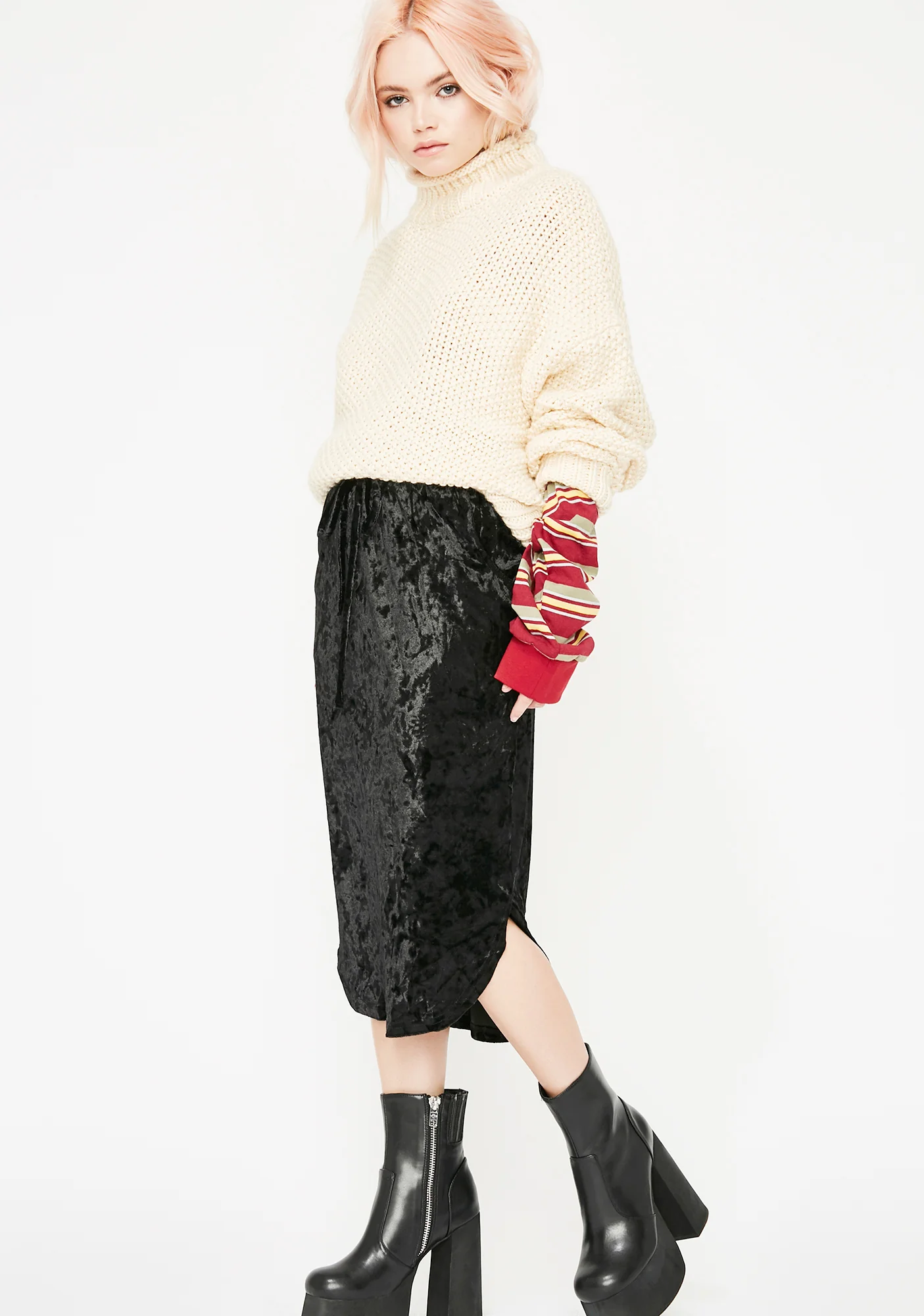 Sinful Straight Crushin' Midi Skirt - Image 2