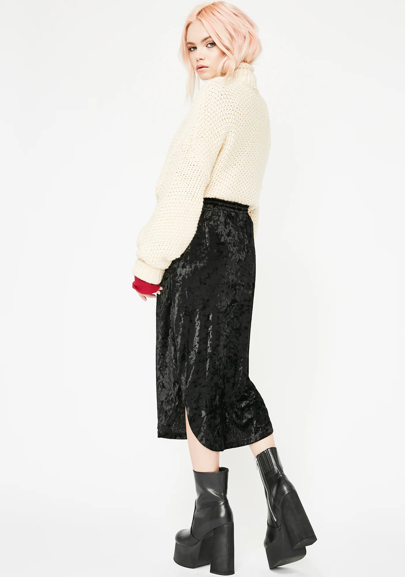 Sinful Straight Crushin' Midi Skirt - Image 4