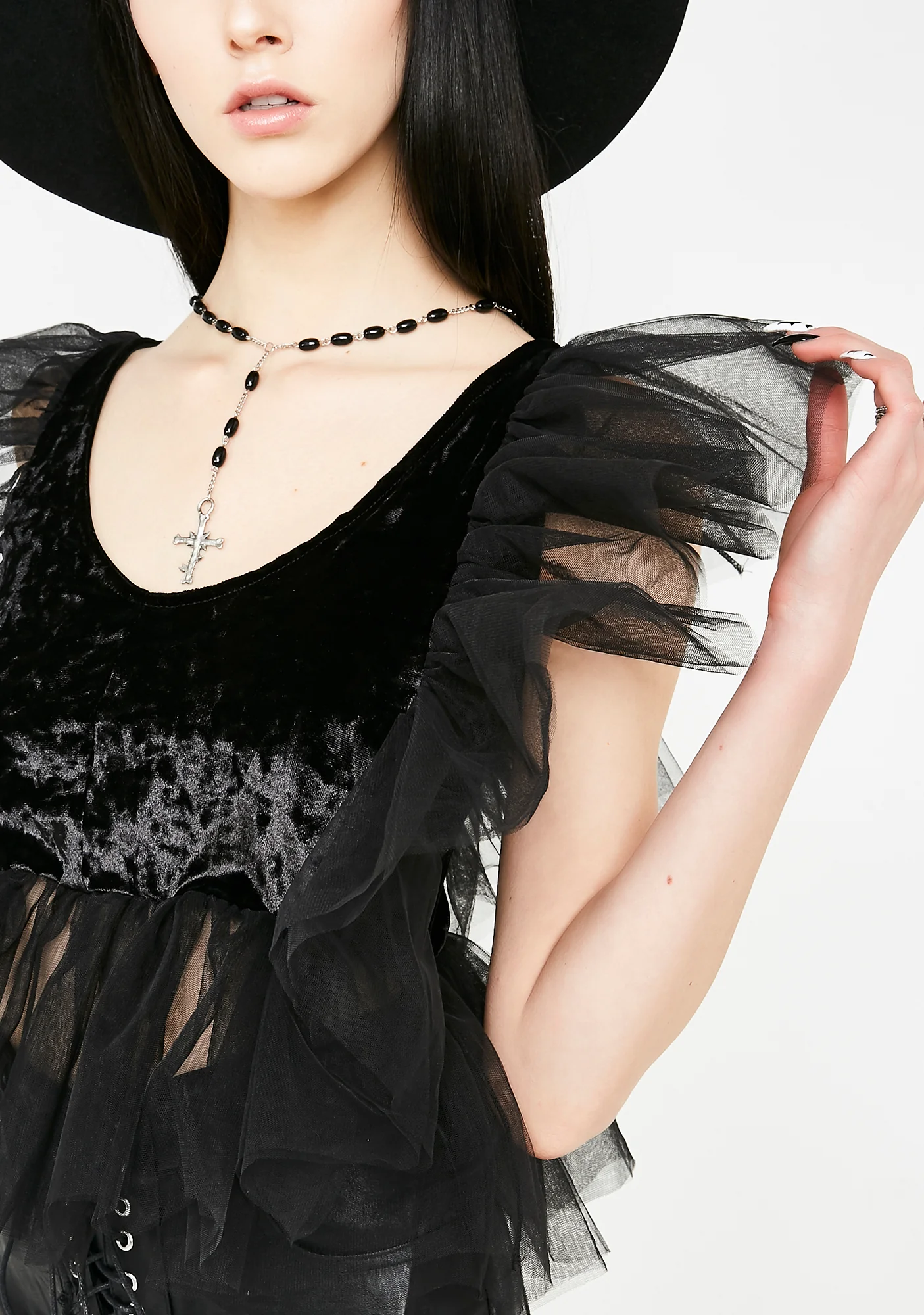 Sinners N' Saints Ruffle Top - Image 2