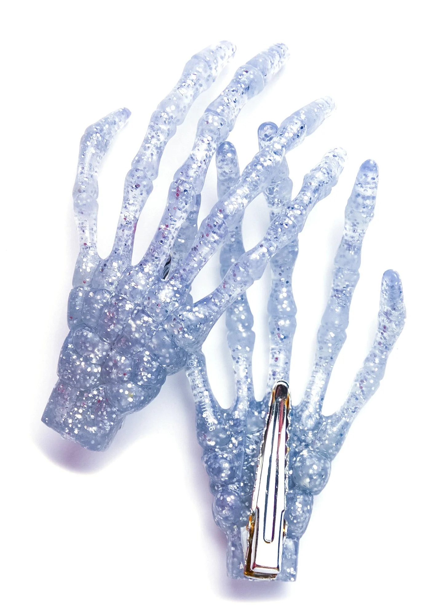Skeleton Bone Hands Hair Slides - Pink - Image 4