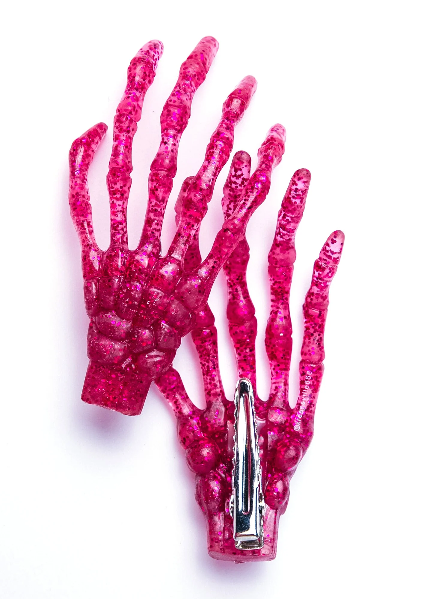 Skeleton Bone Hands Hair Slides - Gold - Image 25