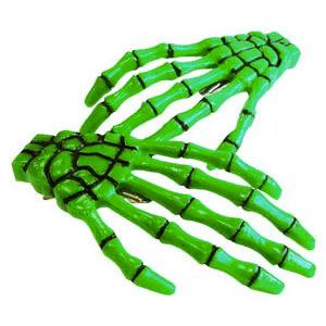 Skeleton Bone Hands Hair Slides - Gold - Image 28