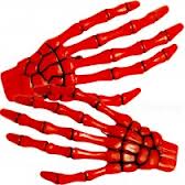 Skeleton Bone Hands Hair Slides - Blue - Image 18