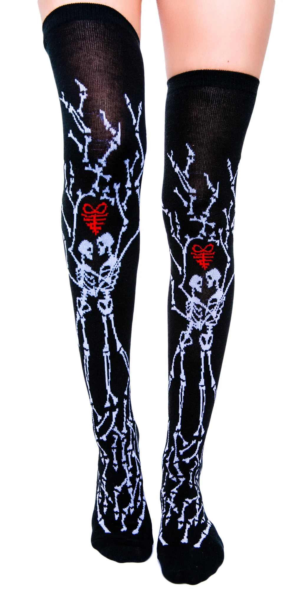 Skeleton Tree Lovers Garter Socks - Image 2