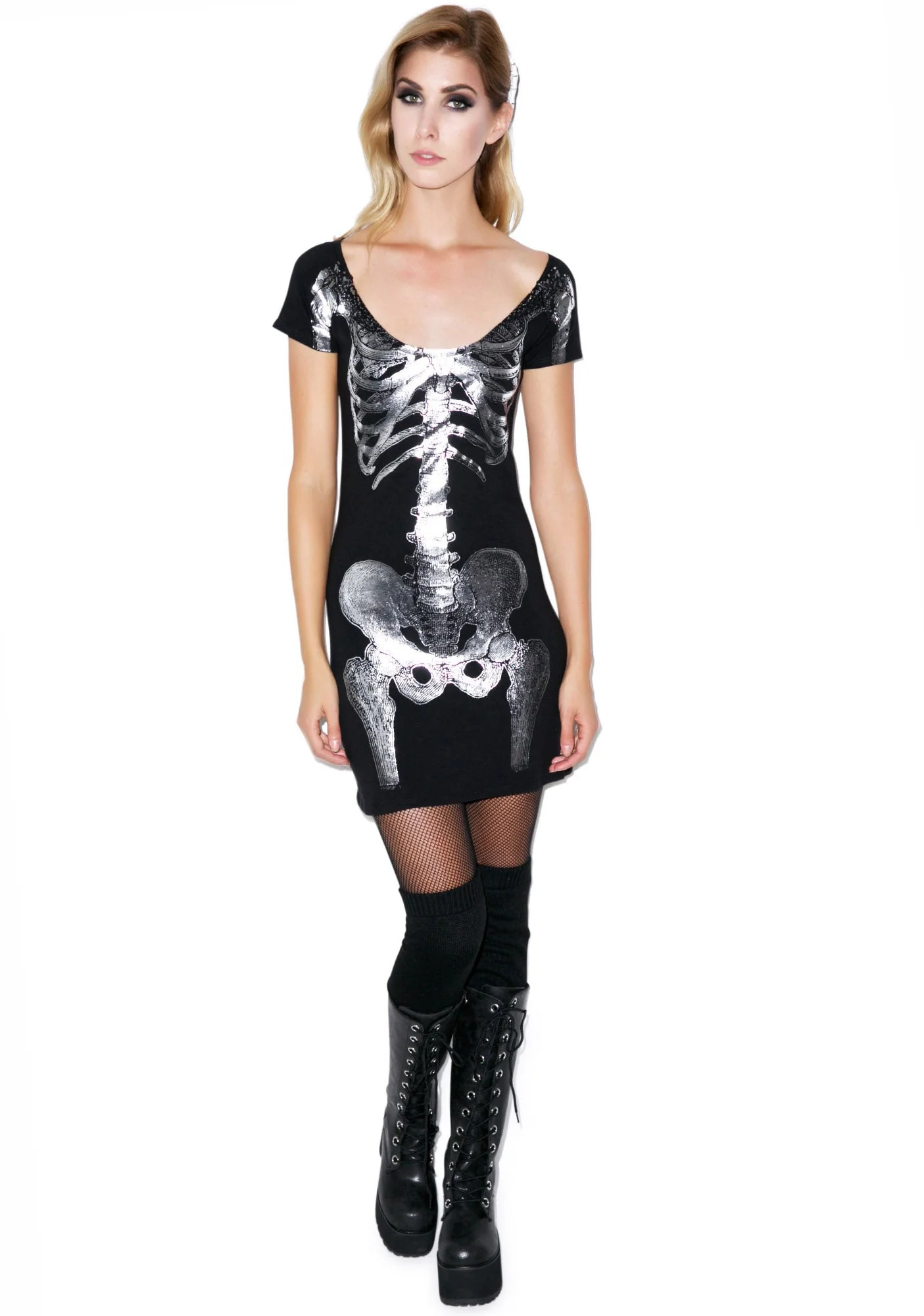 Skeleton Tunic Dress - Stripe - Image 2