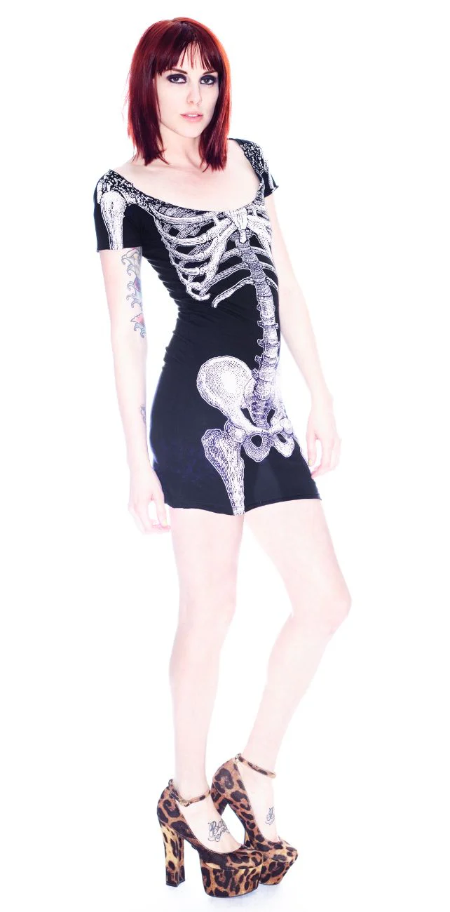 Skeleton Tunic Dress - Stripe - Image 6