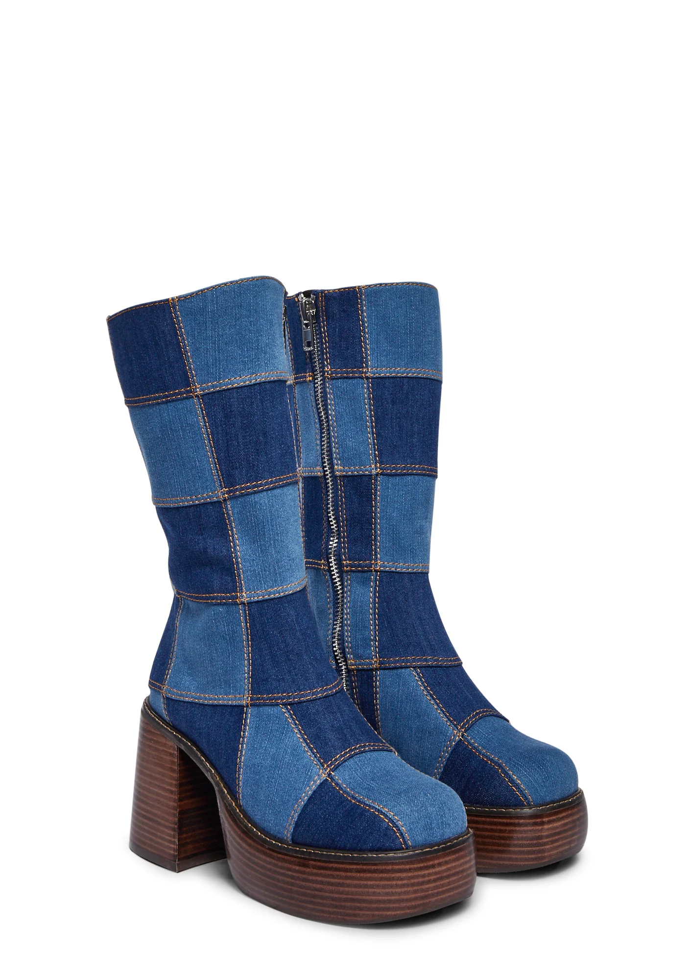 Skip The Queue Denim Boots - Image 3