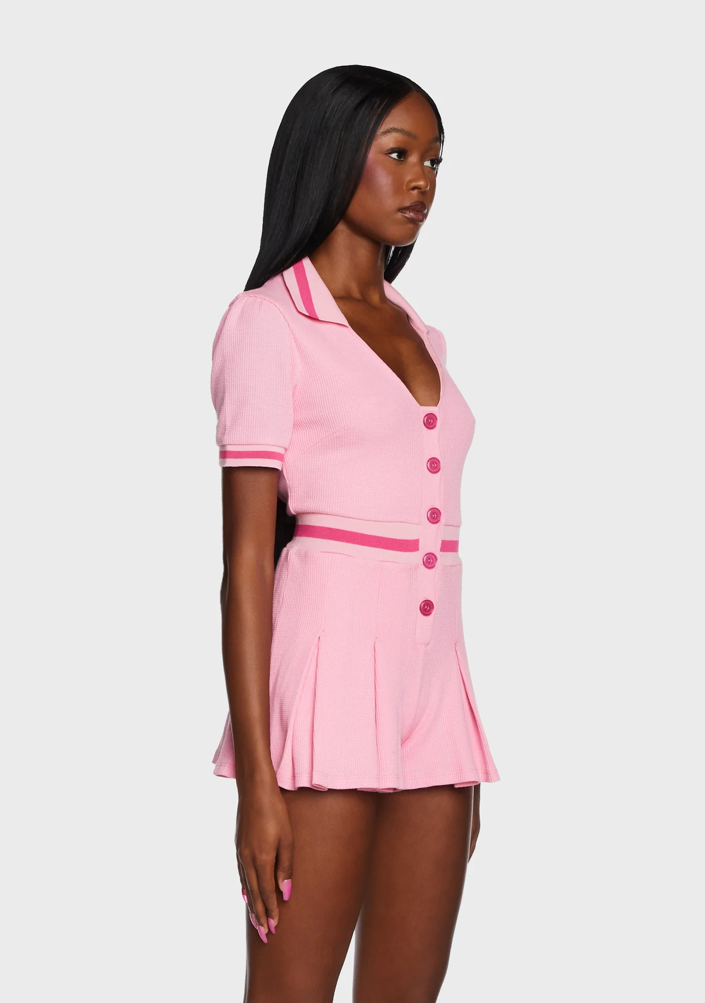 Skipping Beats Knit Romper - Image 3